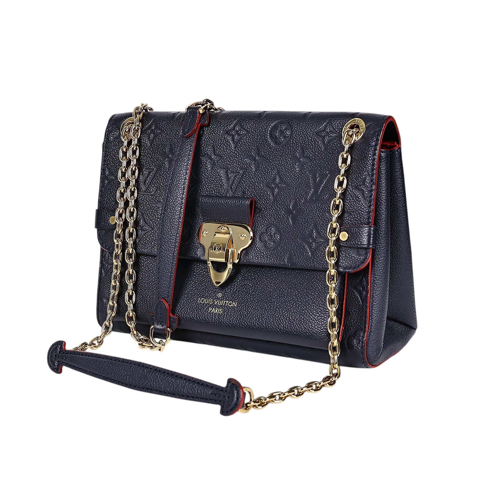 路易威登 LOUIS VUITTON Vavin 肩背包 小型  M52271 深藍原花Vavin PM 防塵袋/原廠盒子/購買證明