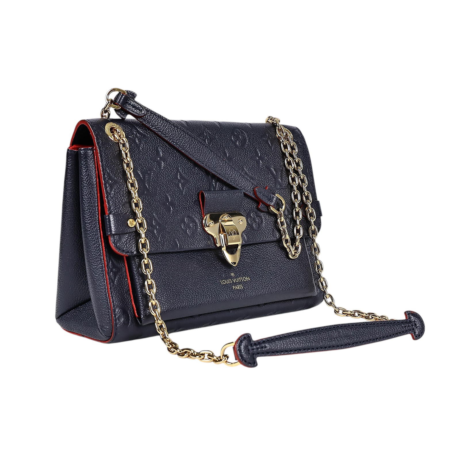 路易威登 LOUIS VUITTON Vavin 肩背包 小型  M52271 深藍原花Vavin PM 防塵袋/原廠盒子/購買證明