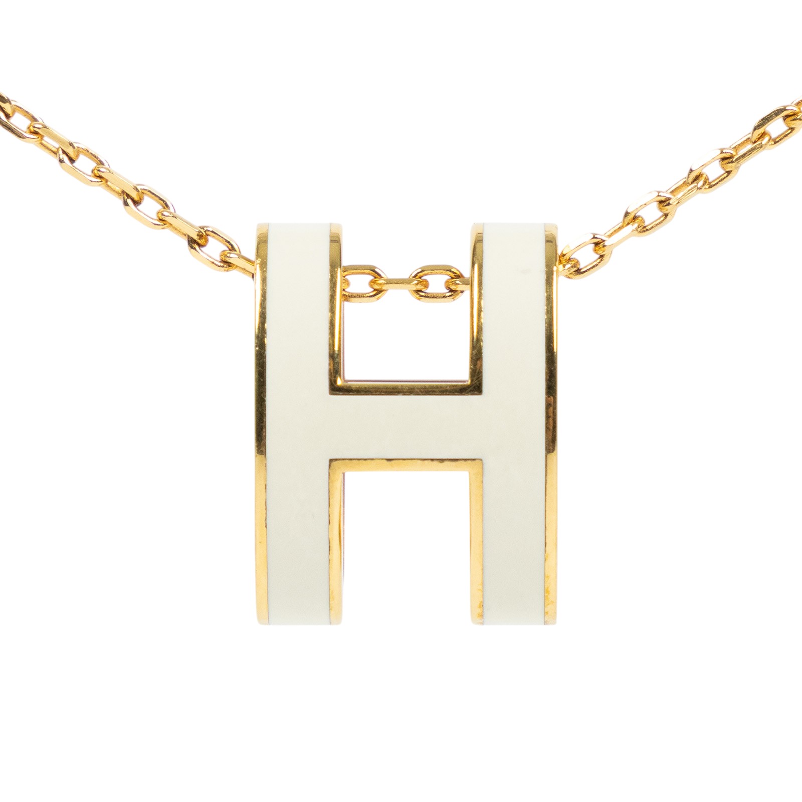 愛馬仕 Hermès Pop H 墜飾 POPHP  白POP H項鍊 防塵袋