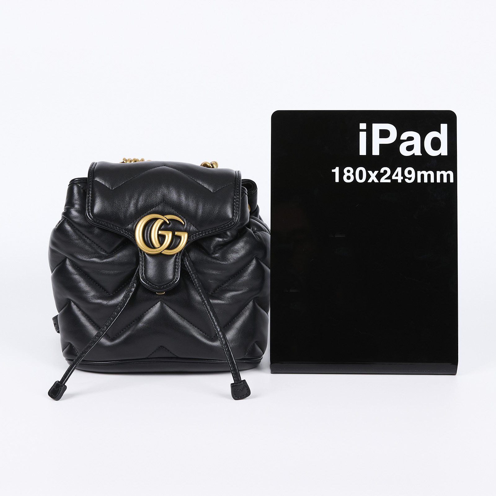 古馳 GUCCI Marmont 背包 777253 黑 GG Marmont 迷你後背包 原廠盒子/防塵袋