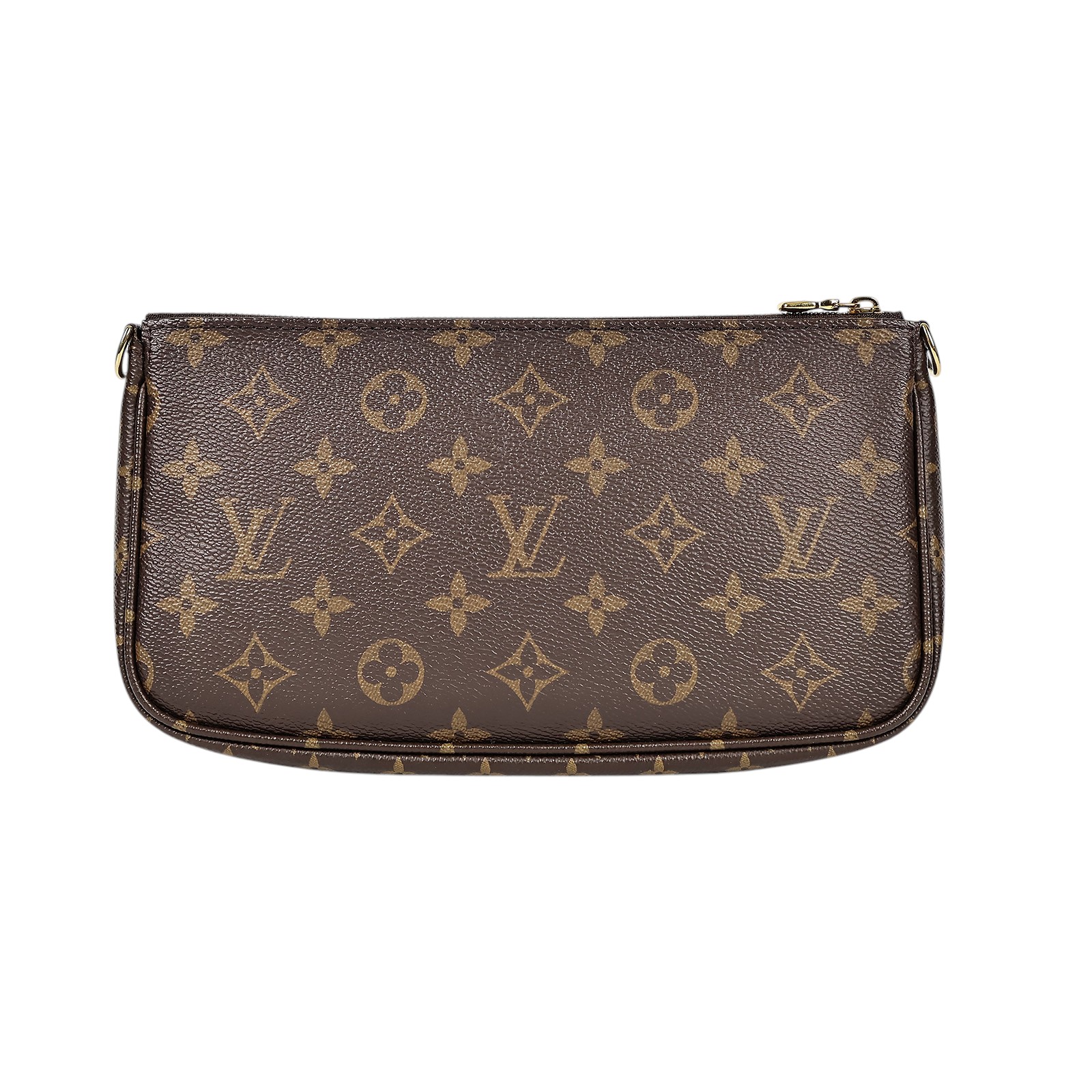 路易威登 LOUIS VUITTON Multi Pochette Accessoires 卡其 三合一 肩背 方包 M44813 晶片款  原廠盒子/防塵袋