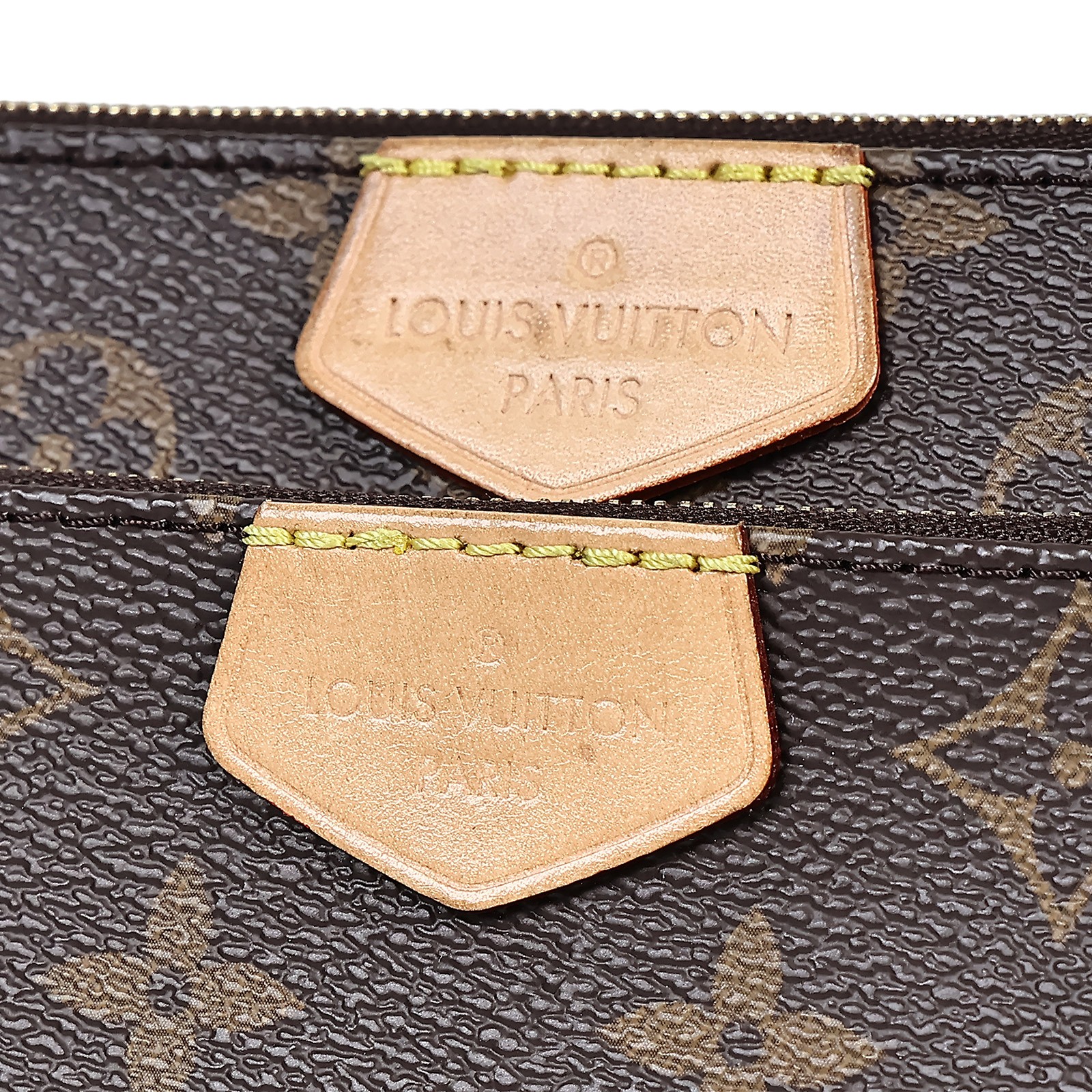 路易威登 LOUIS VUITTON Multi Pochette Accessoires 卡其 三合一 肩背 方包 M44813 晶片款  原廠盒子/防塵袋