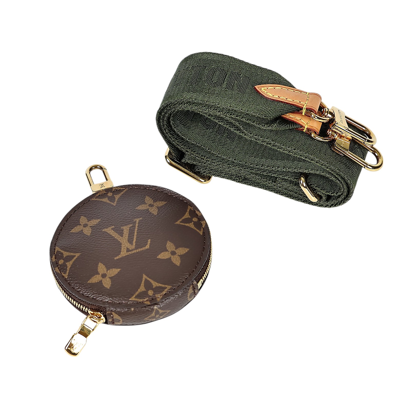 路易威登 LOUIS VUITTON Multi Pochette Accessoires 卡其 三合一 肩背 方包 M44813 晶片款  原廠盒子/防塵袋