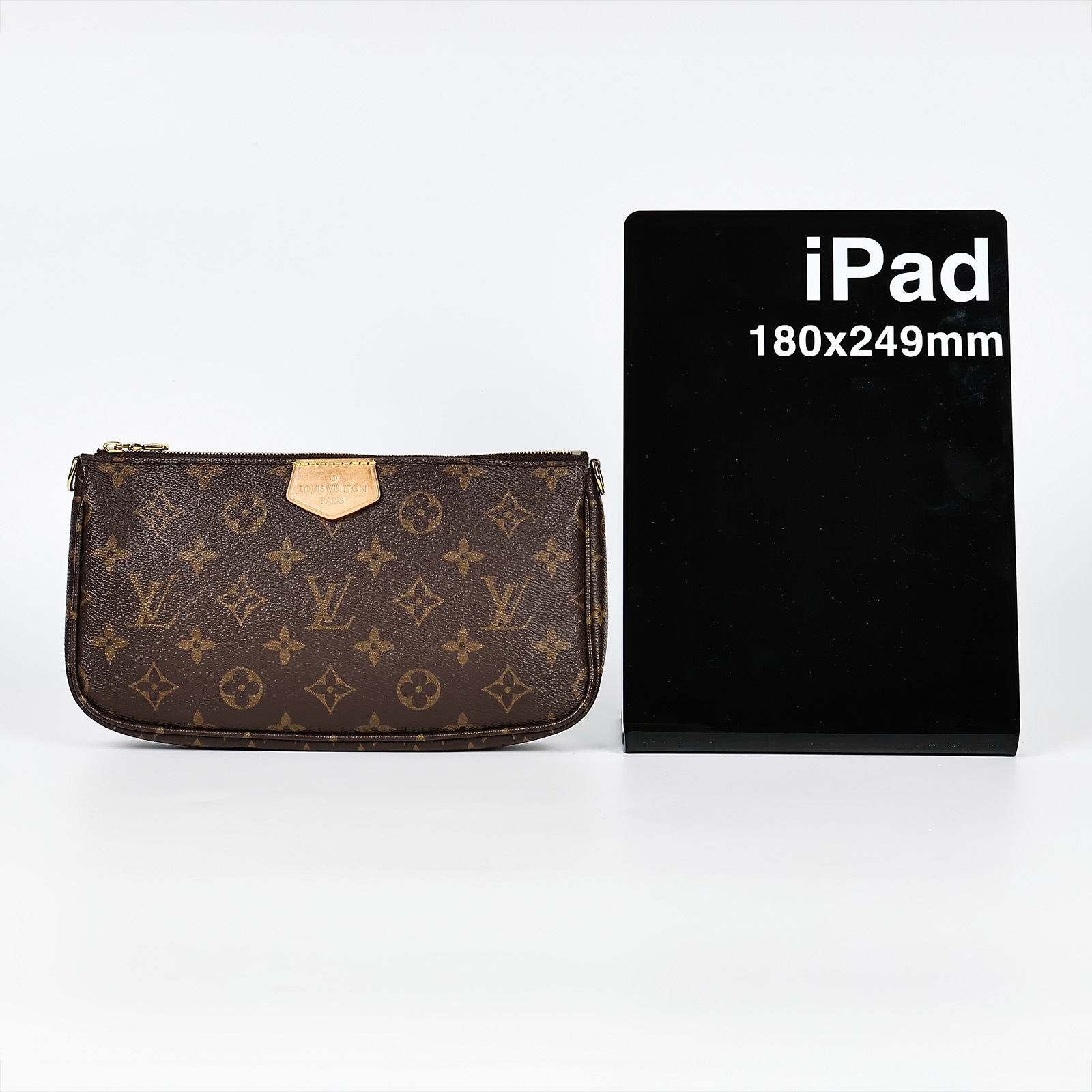 路易威登 LOUIS VUITTON Multi Pochette Accessoires 卡其 三合一 肩背 方包 M44813 晶片款  原廠盒子/防塵袋