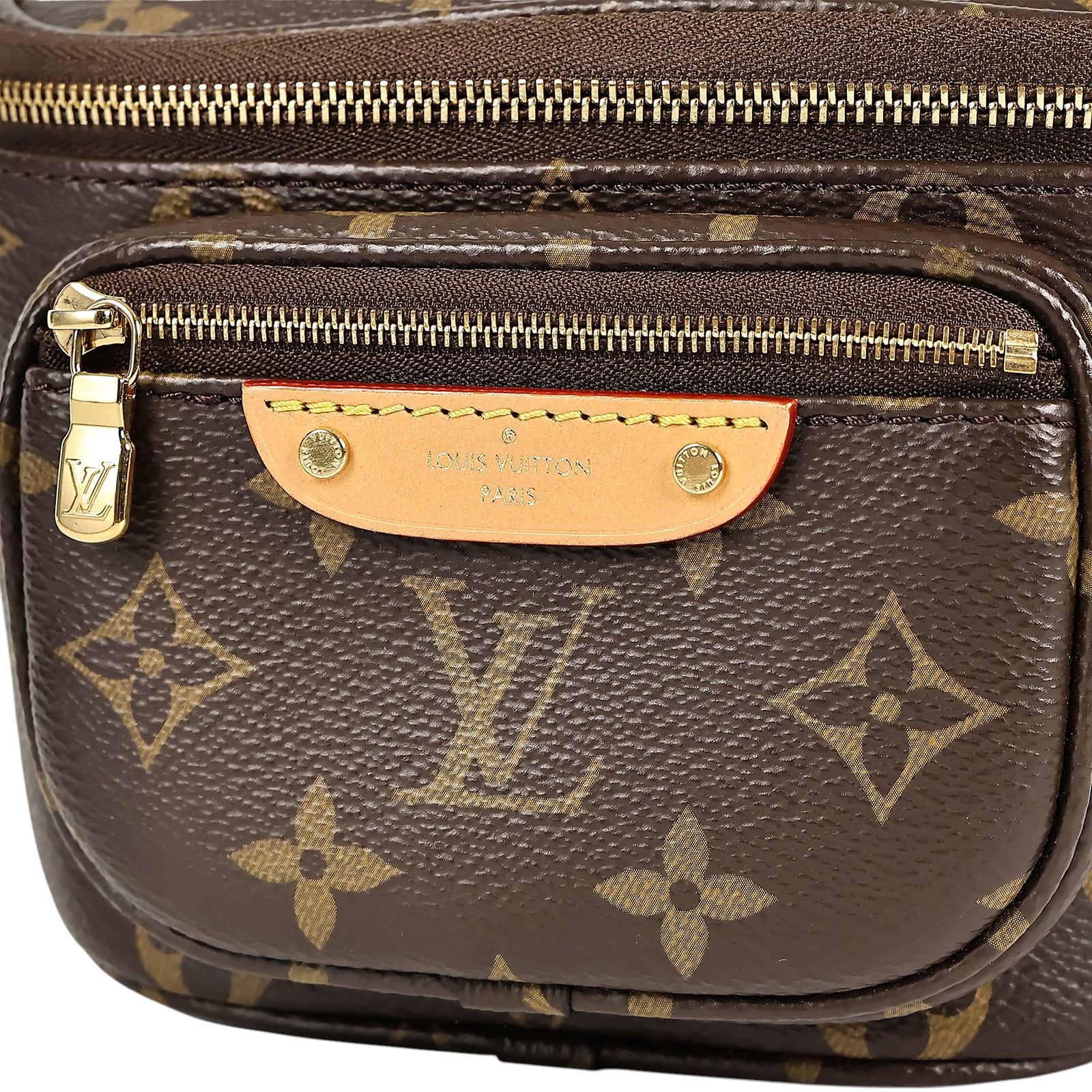 路易威登 LOUIS VUITTON Mini Bumbag 迷你 腰包 鏈條 單肩包 M82335 晶片款 棕原花Mini Bumbag 單肩包 防塵袋