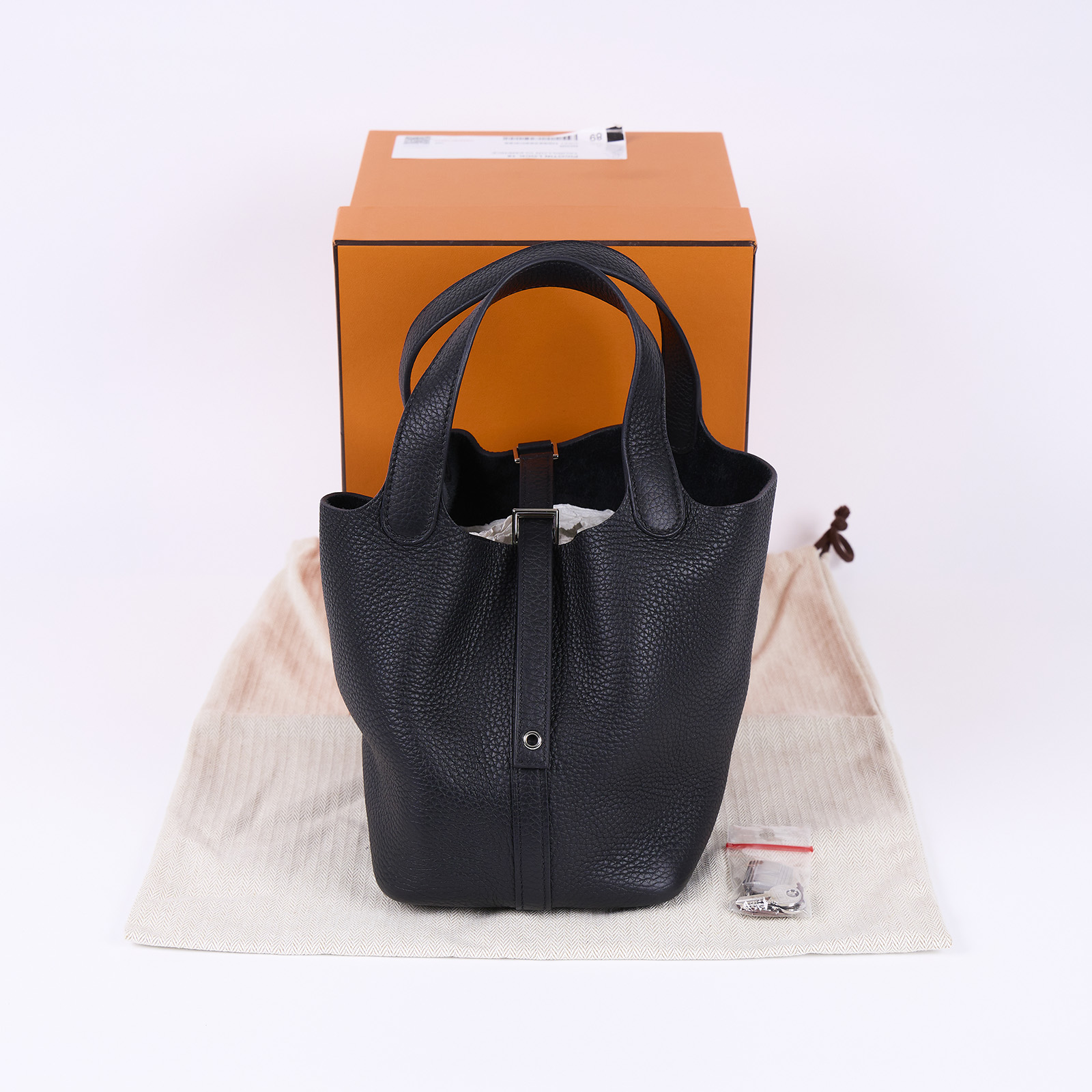 愛馬仕 Hermès Picotin Lock 18 菜籃子包 PT18 B刻 黑PICOTIN18 原廠盒子/防塵袋/鎖頭/鑰匙