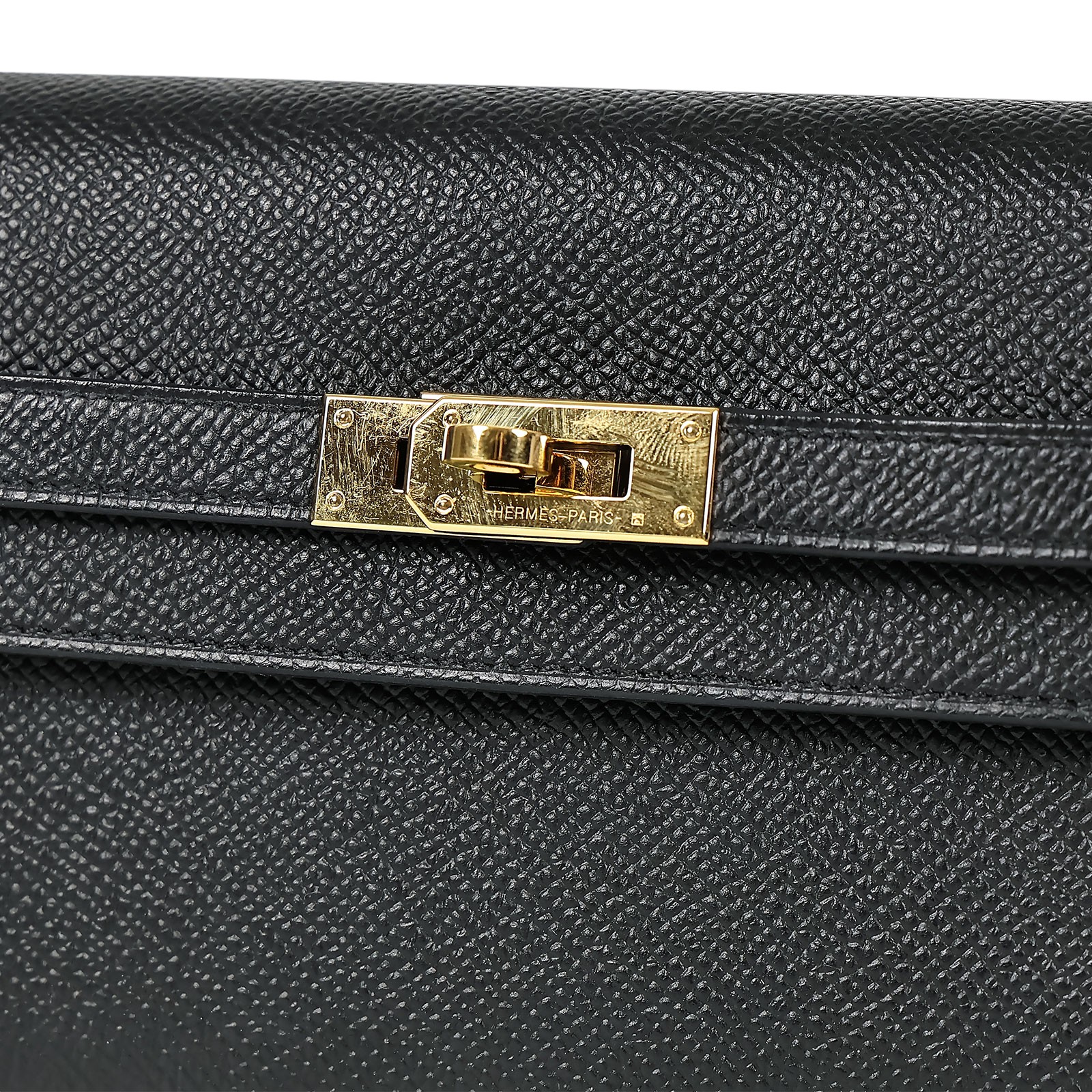 愛馬仕 Hermès Kelly to go 長夾肩背包 KLG B刻 黑KELLY TO GO 原廠盒子/購買證明影本