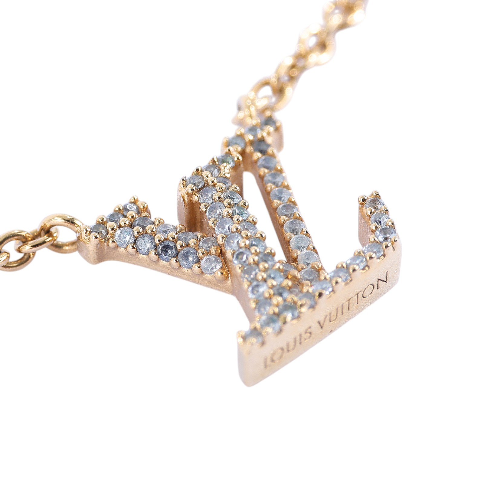 路易威登 LOUIS VUITTON LV Iconic 項鏈 金色 M00596 水鑽ICONIC項鍊 原廠盒子/防塵袋