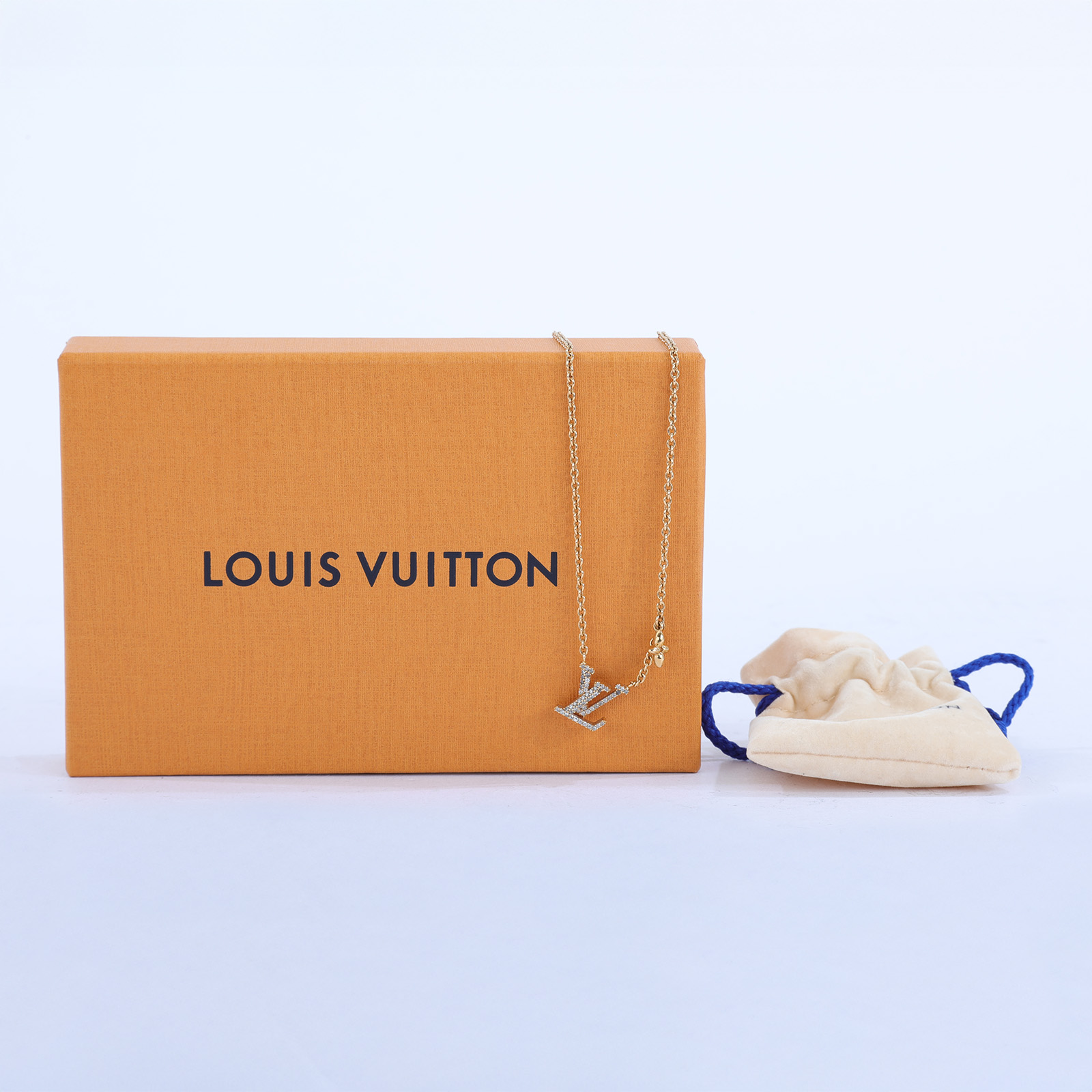 路易威登 LOUIS VUITTON LV Iconic 項鏈 金色 M00596 水鑽ICONIC項鍊 原廠盒子/防塵袋