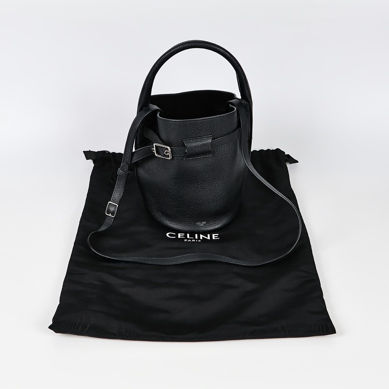 思琳 CELINE Big Bag Bucket 水桶包 袖珍型 187243A4U 黑色水桶包 防塵袋