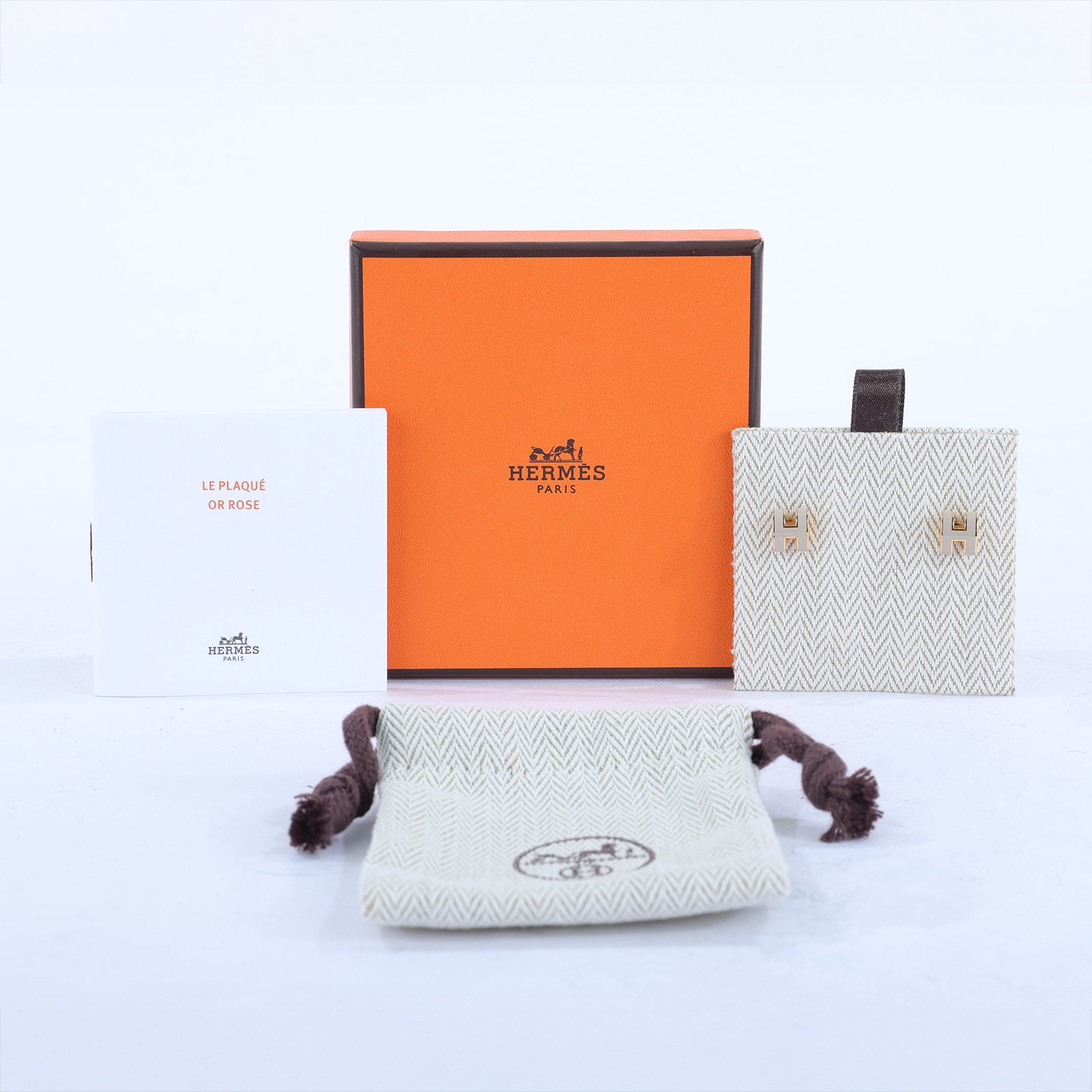 愛馬仕 Hermès Mini Pop H 耳釘 POPHEMINI GD0244 灰金H MINI POP耳環 原廠盒子/防塵袋