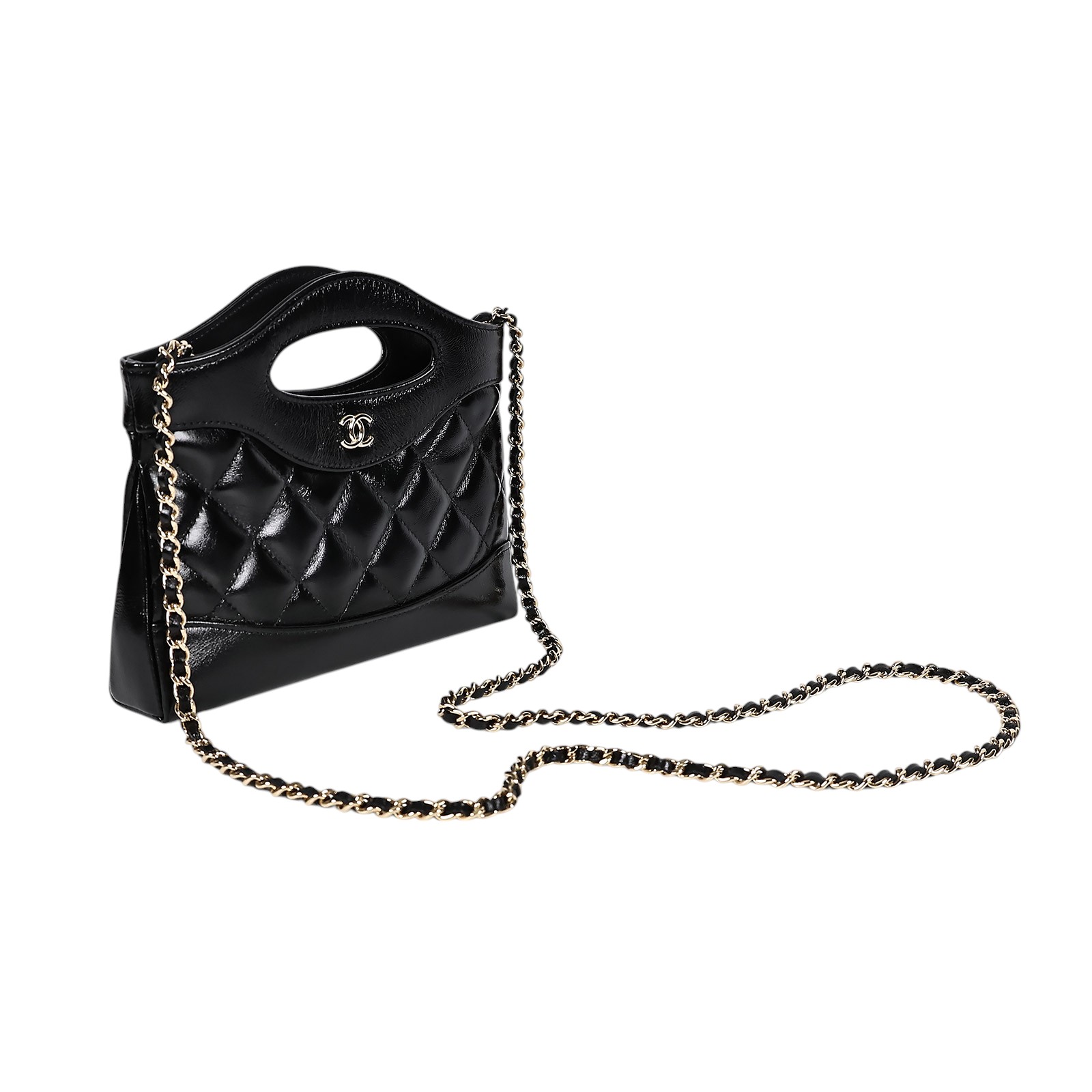 香奈兒 CHANEL CC Logo 31包 菱格紋 鍊帶 肩背 手提包 AP3656 晶片款 黑31bag mini 防塵袋/原廠盒子