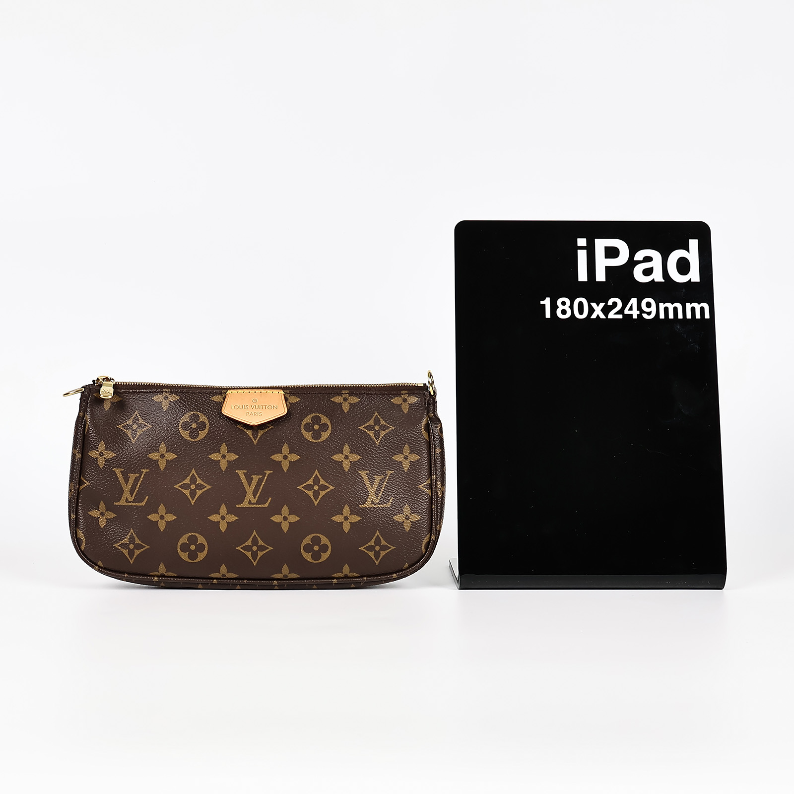 路易威登 LOUIS VUITTON Multi Pochette Accessoires 淺粉 三合一 肩背 方包 M44840 晶片款  原廠盒子/防塵袋