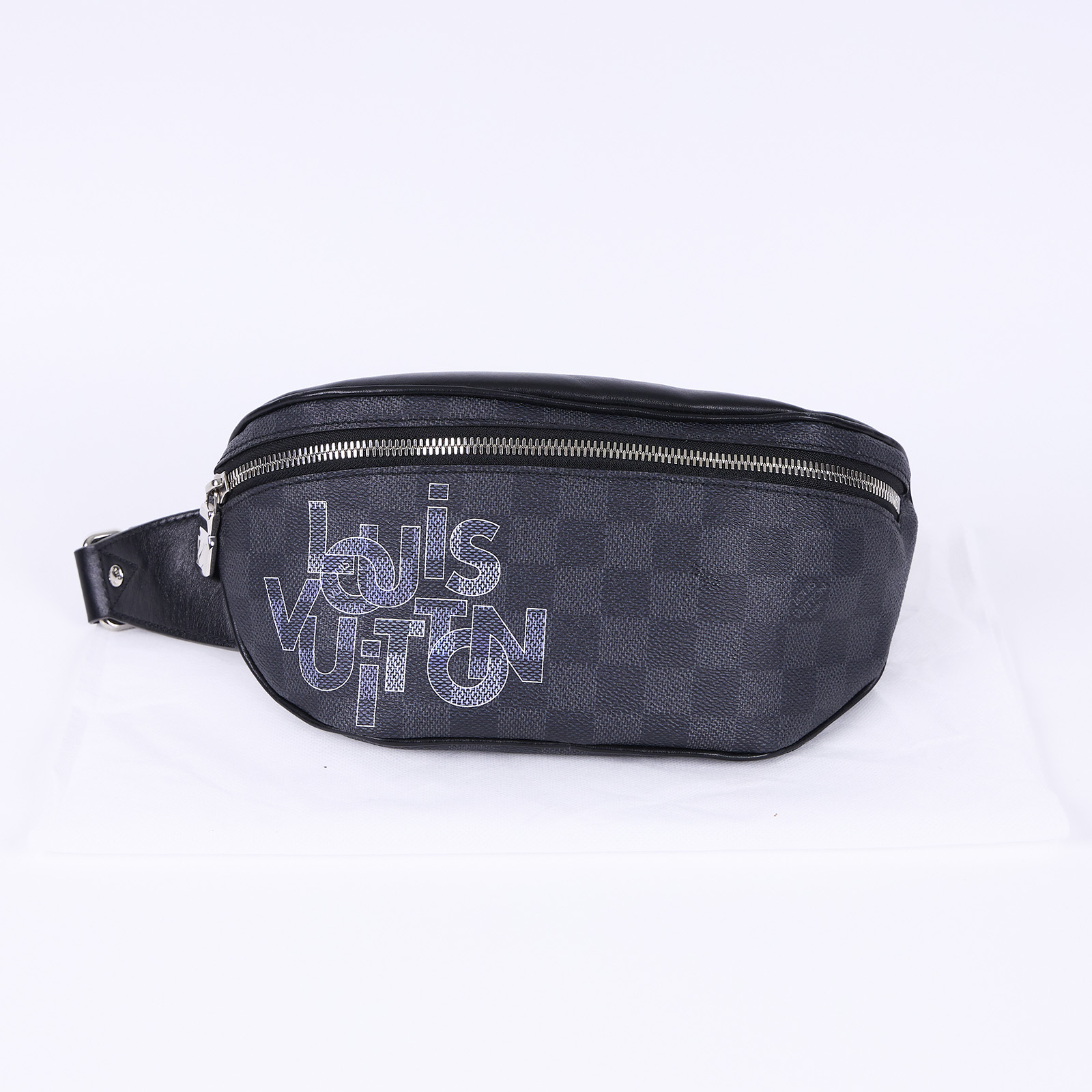 路易威登 LOUIS VUITTON 腰包 黑棋盤格 N40295 晶片款 棋盤塗鴉腰包 無附屬品