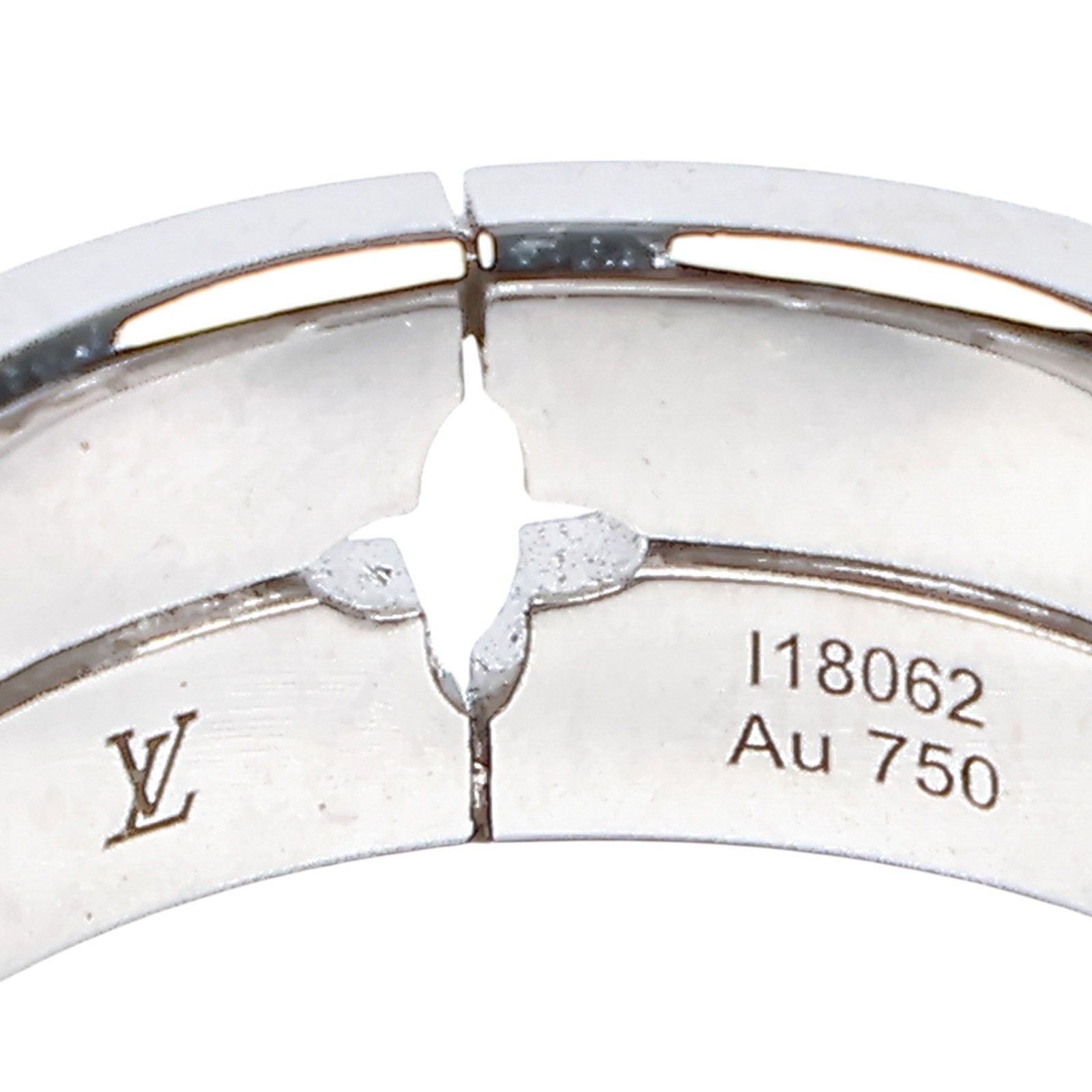 路易威登 LOUIS VUITTON Tumbler 白K金配鑽石戒指 Q0L10D K18 Tumbler 白K金配鑽石戒指 原廠盒子/證書/購買證明影本