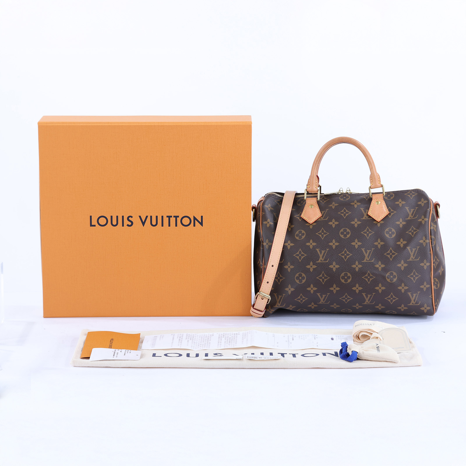 路易威登 LOUIS VUITTON Speedy Bandoulière  30 原花 手提 斜背 波士頓包 M41112 晶片款  原廠盒子/防塵袋/購買證明