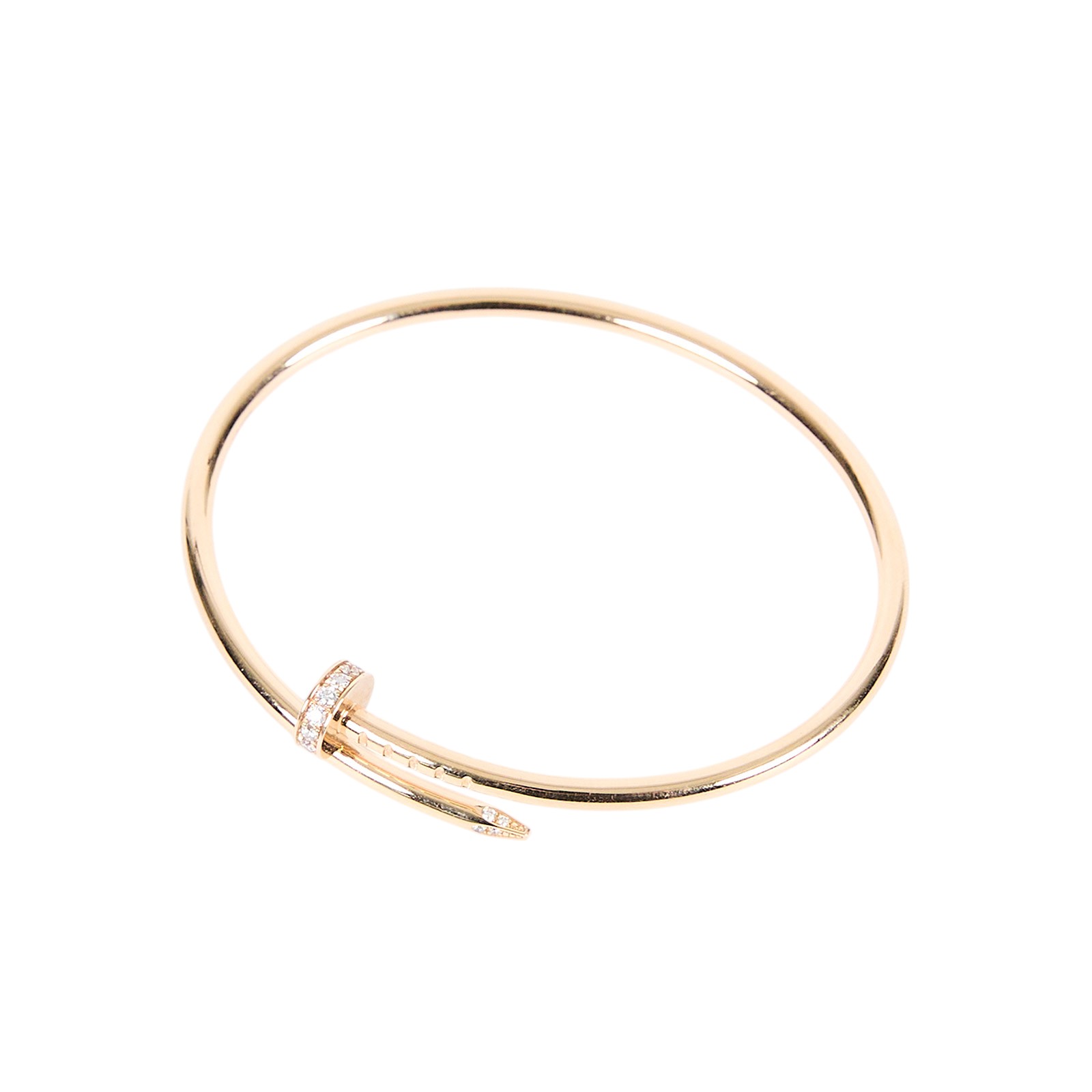 卡地亞 CARTIER Juste un Clou 手環 小型款 B6065815 K18YG Juste un clou 鑲鑽手環 原廠盒子/保書
