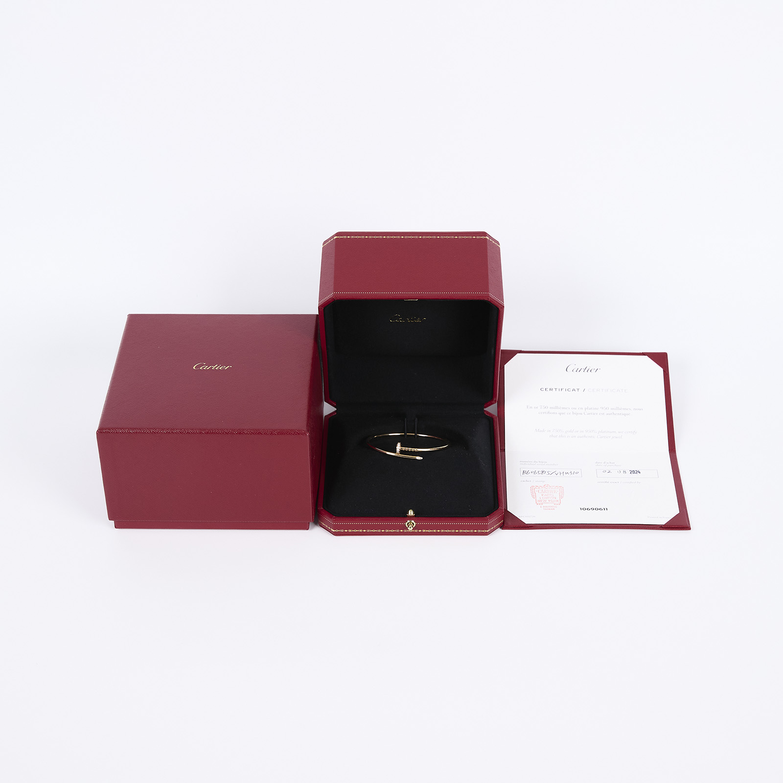 卡地亞 CARTIER Juste un Clou 手環 小型款 B6065815 K18YG Juste un clou 鑲鑽手環 原廠盒子/保書