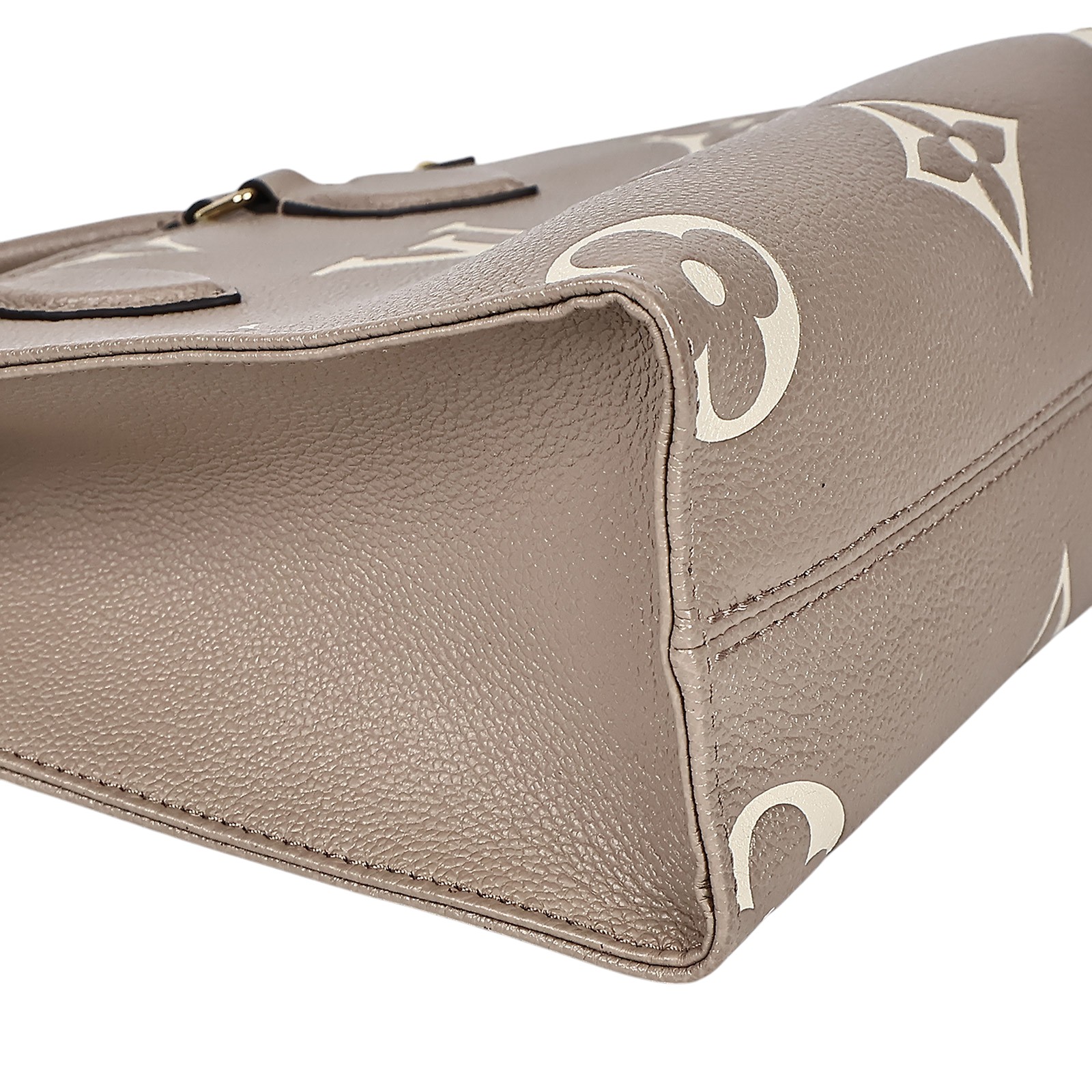 路易威登 LOUIS VUITTON OnTheGo PM 手提 肩背包 雙色 斑鳩米色 奶油色  M45779 晶片款  防塵袋/背帶