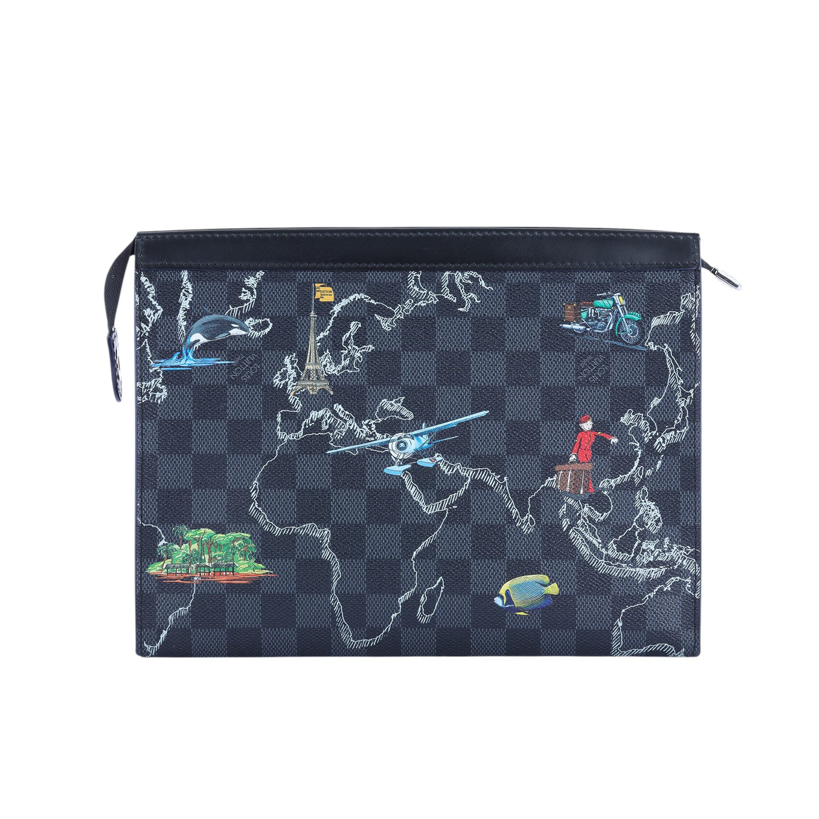 路易威登 LOUIS VUITTON Pochette Voyage MM 棋盤格 手拿包 N40205  原廠盒子/防塵袋/購買證明