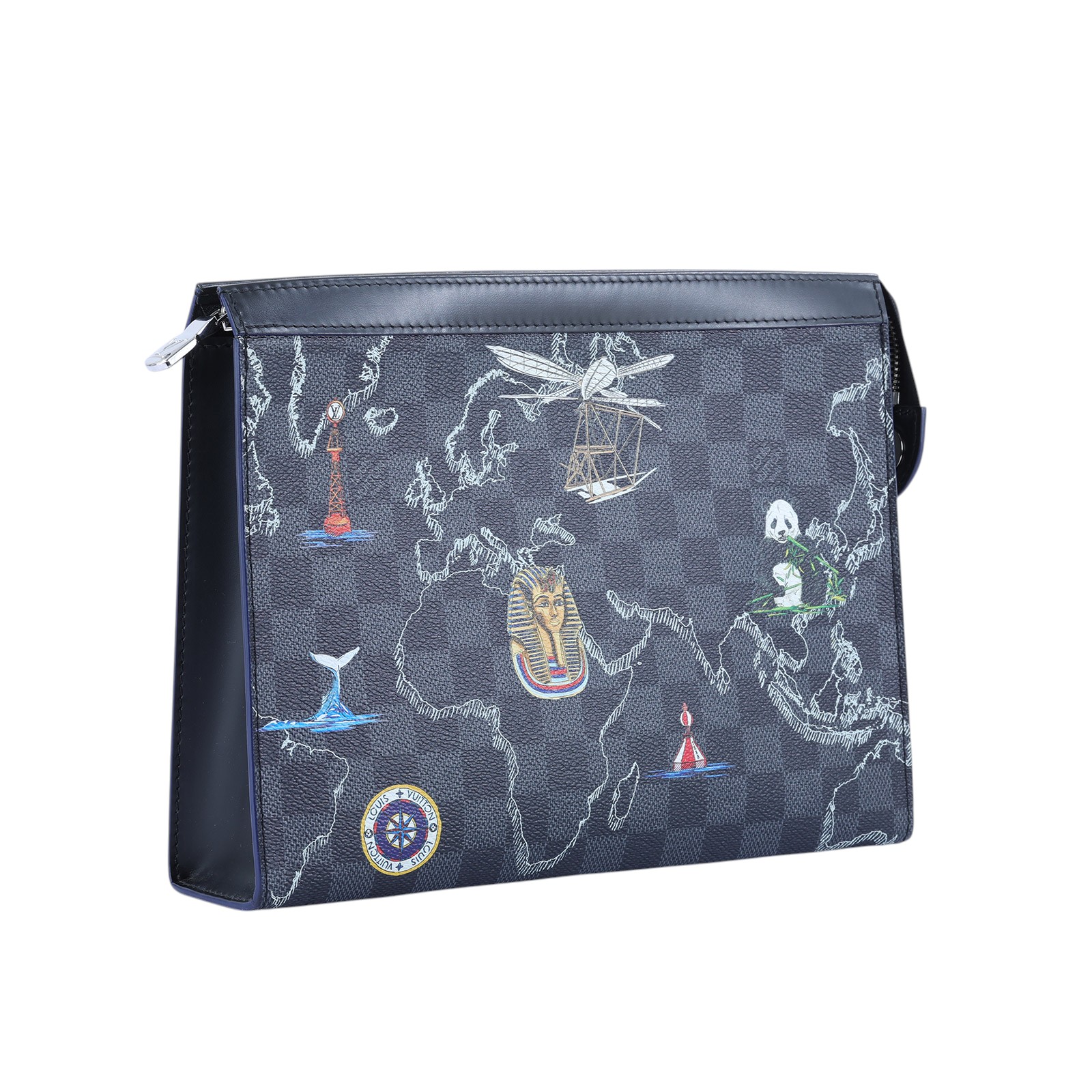 路易威登 LOUIS VUITTON Pochette Voyage MM 棋盤格 手拿包 N40205  原廠盒子/防塵袋/購買證明