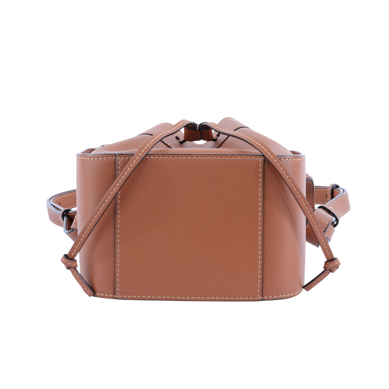 羅意威 LOEWE Mini Hammock drawstring 迷你 小牛皮 肩背 吊床包  棕 HAMMOCK MINI 無附屬品