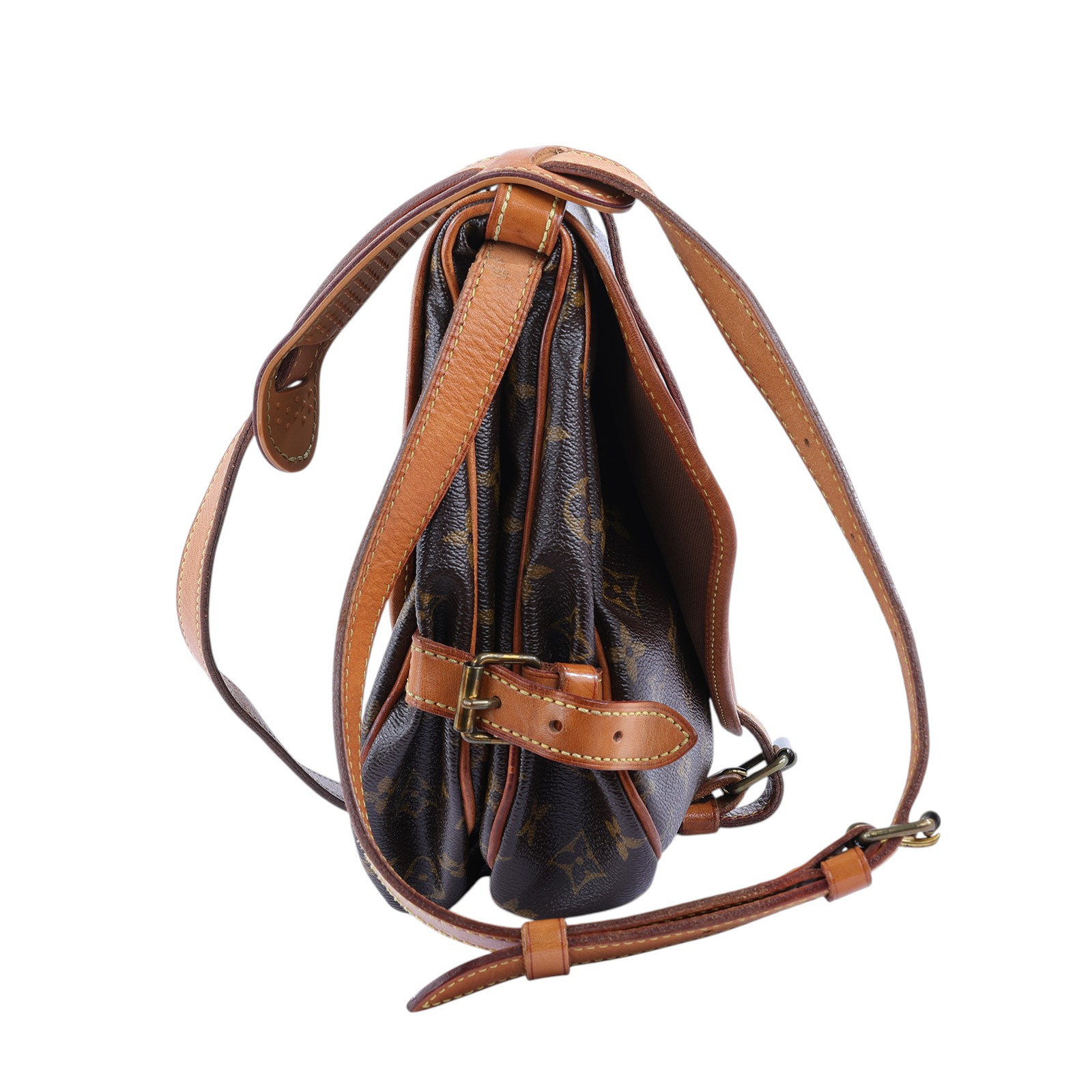 路易威登 LOUIS VUITTON Saumur 30 馬鞍包 M42256 原花馬鞍包 無附屬品
