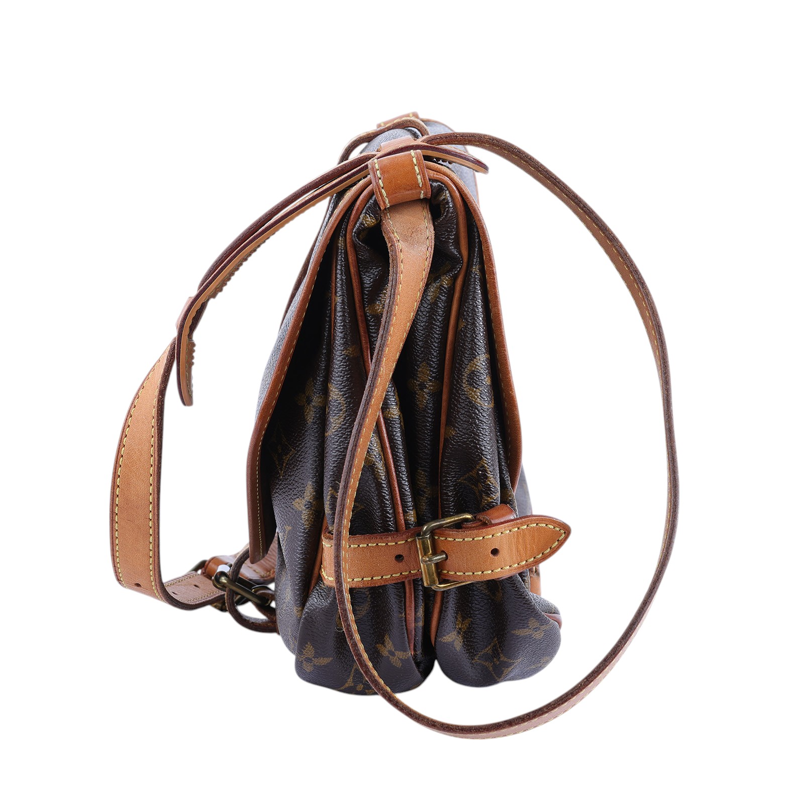 路易威登 LOUIS VUITTON Saumur 30 馬鞍包 M42256 原花馬鞍包 無附屬品