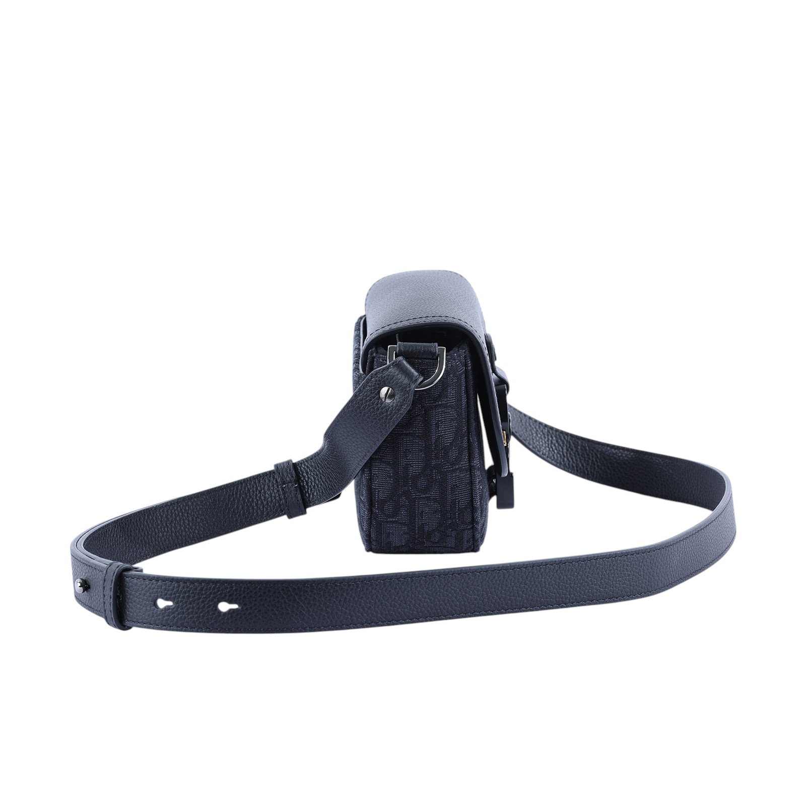迪奧 CHRISTIAN DIOR Saddle 迷你 翻蓋 郵差包 2ADCA435YKS 黑SADDLE翻蓋郵差包 原廠盒子/防塵袋