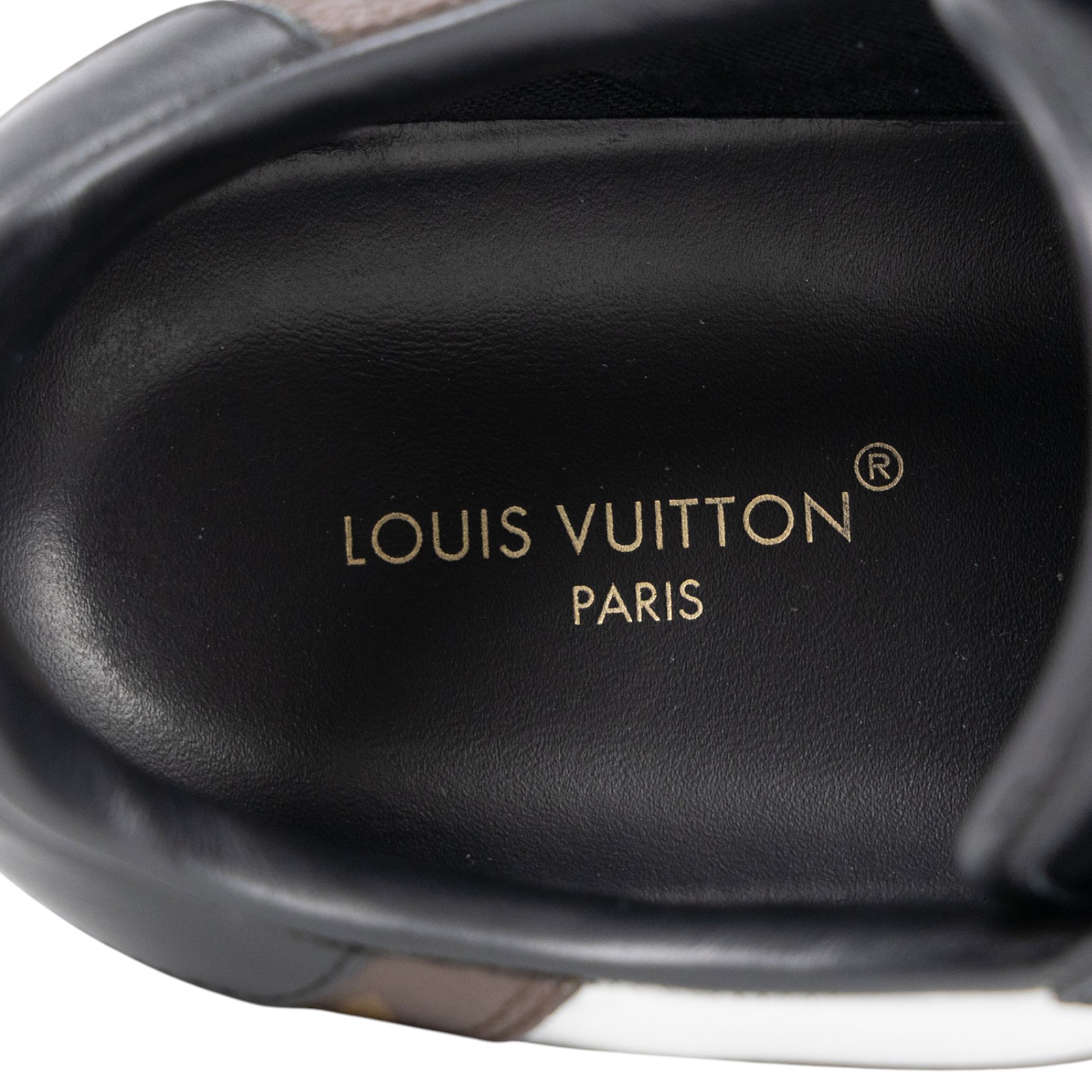 路易威登 LOUIS VUITTON Rivoli 運動鞋 1A8WG8 黑白棕原花運動鞋 原廠盒子