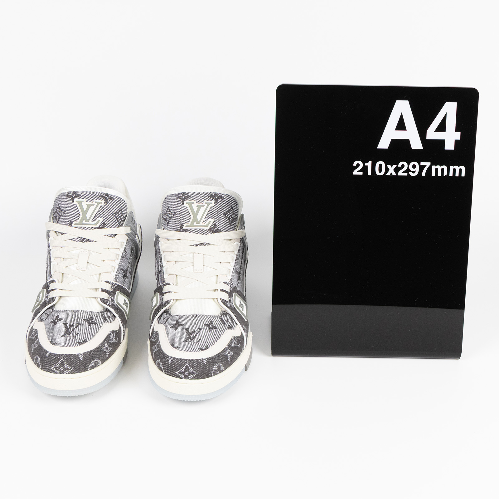 路易威登 LOUIS VUITTON LV Trainer 運動鞋 1ADHIL 灰牛仔原花Trainer鞋 原廠盒子/防塵袋/購買證明影本
