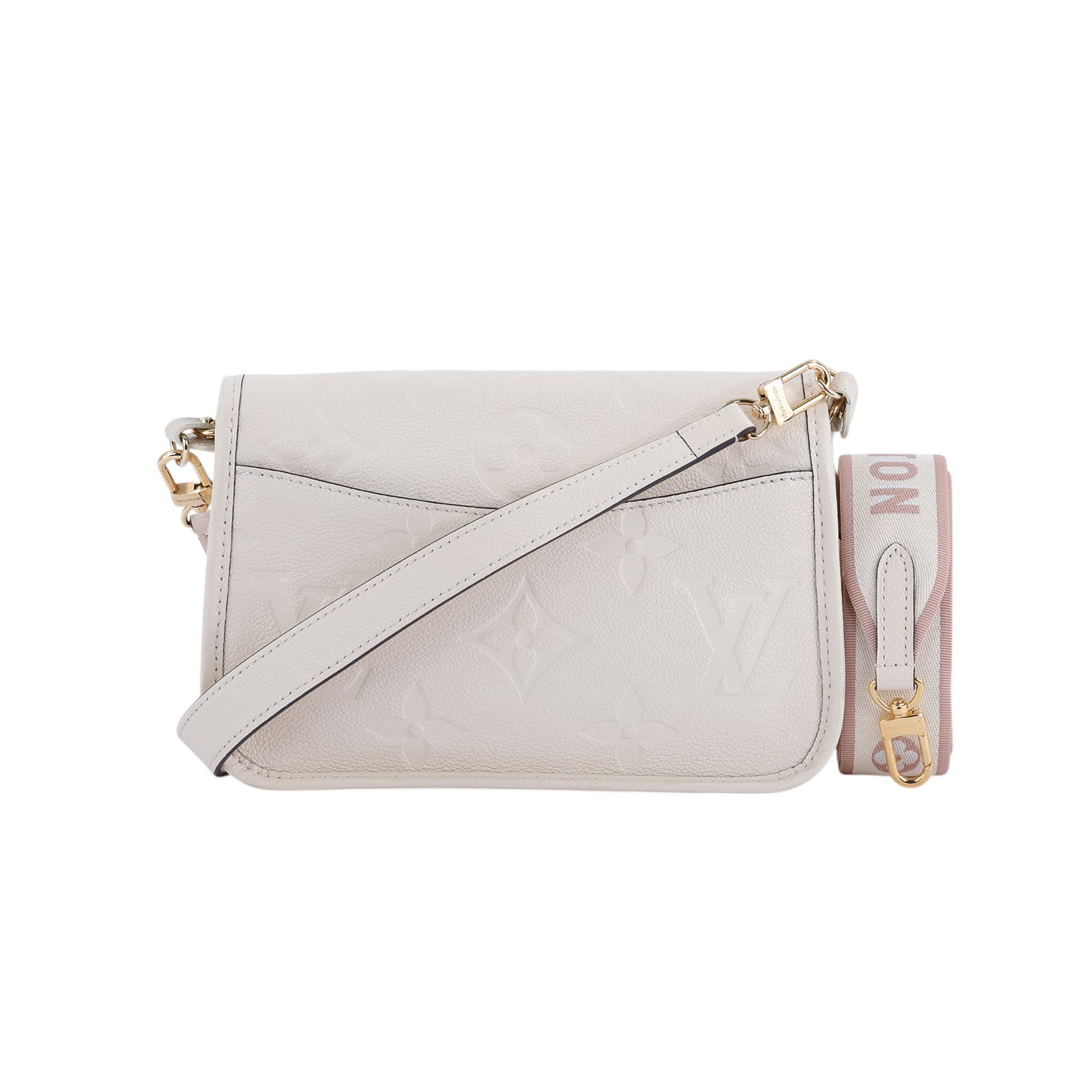 路易威登 LOUIS VUITTON Diane 腋下包法棍 單肩背包 米色 M46388 晶片款 奶油白Diane 防塵袋/購買證明
