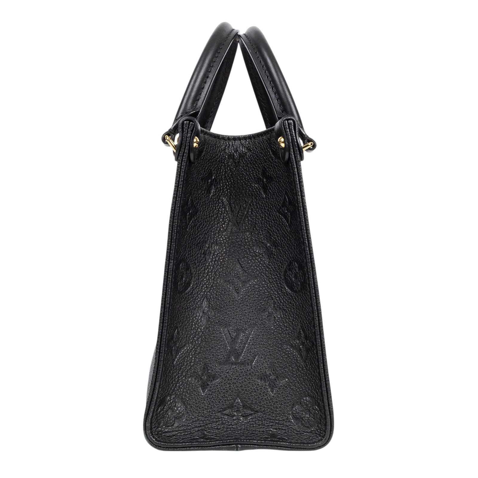 路易威登 LOUIS VUITTON OnTheGo PM 手提 肩背包 黑色 M45653 晶片款 黑原花壓紋ON THE GO PM 原廠盒子/防塵袋