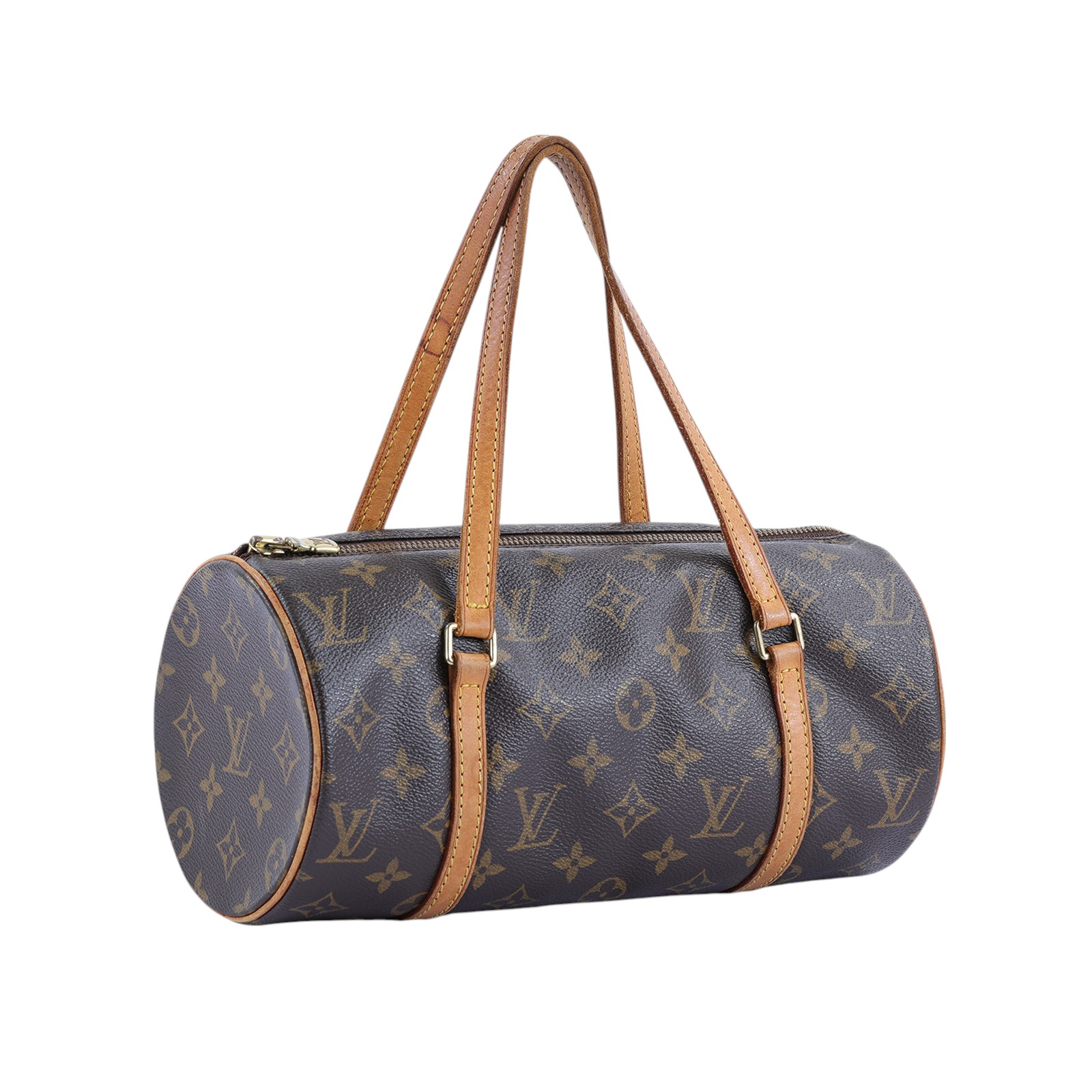 路易威登 LOUIS VUITTON Papillon 26原花 圓筒手提包 M51386 棕原花圓筒包 無附屬品
