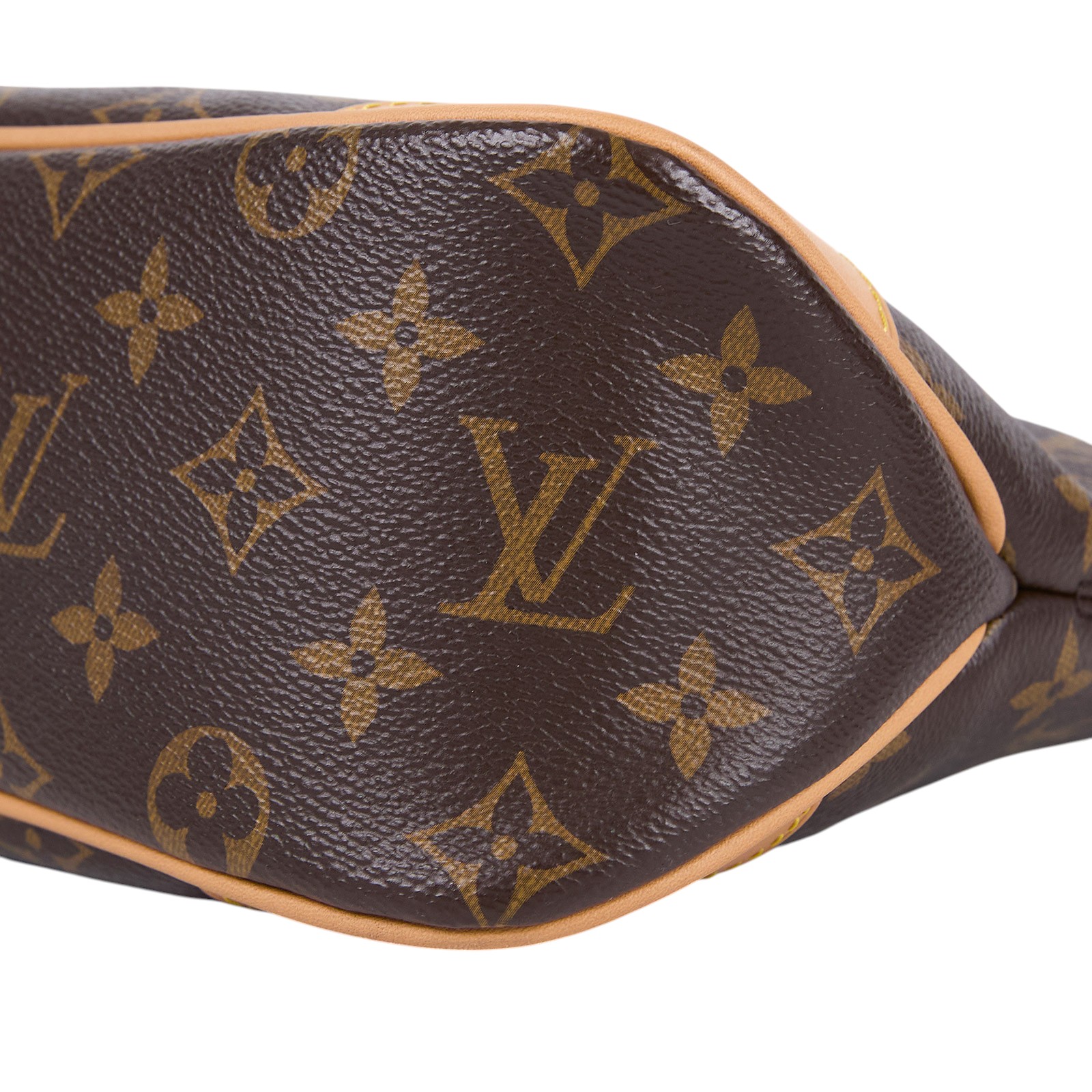路易威登 LOUIS VUITTON Boulogne 牛角包 手提 斜肩背包 M45832 晶片款 棕原花Boulogne牛角包 原廠盒子/防塵袋
