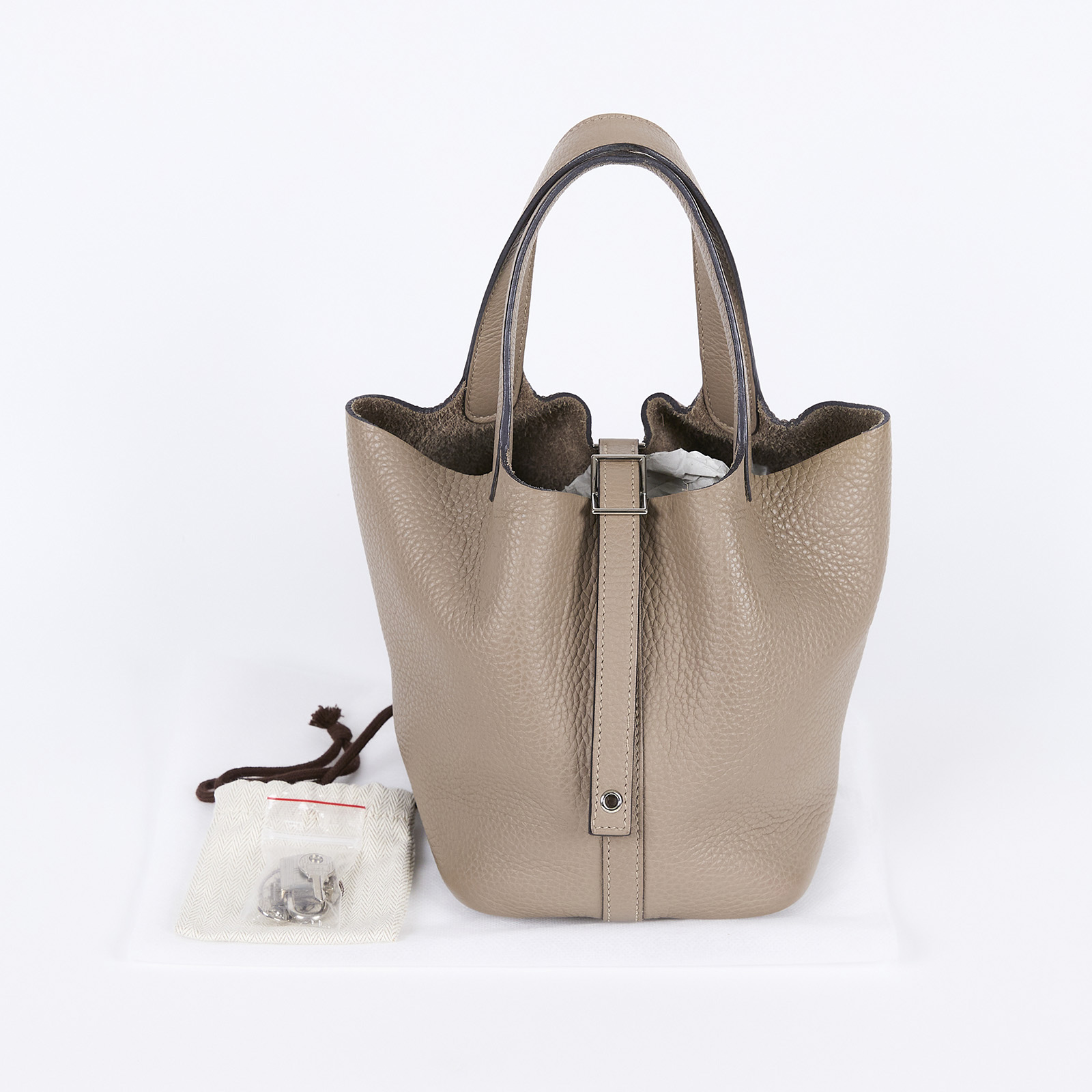 愛馬仕 Hermès Picotin Lock 18 菜籃子包 PT18 U刻 斑鳩灰Picotin 18 鎖組
