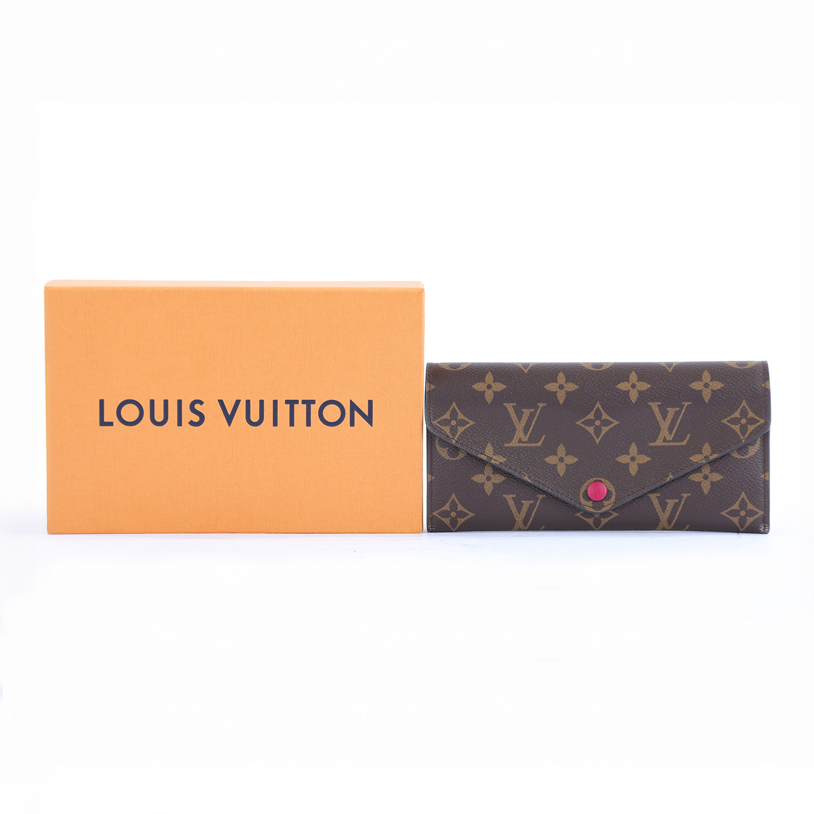 路易威登 LOUIS VUITTON Josephine 錢包 三折 長夾 M64069 棕原花信封長夾 原廠盒子