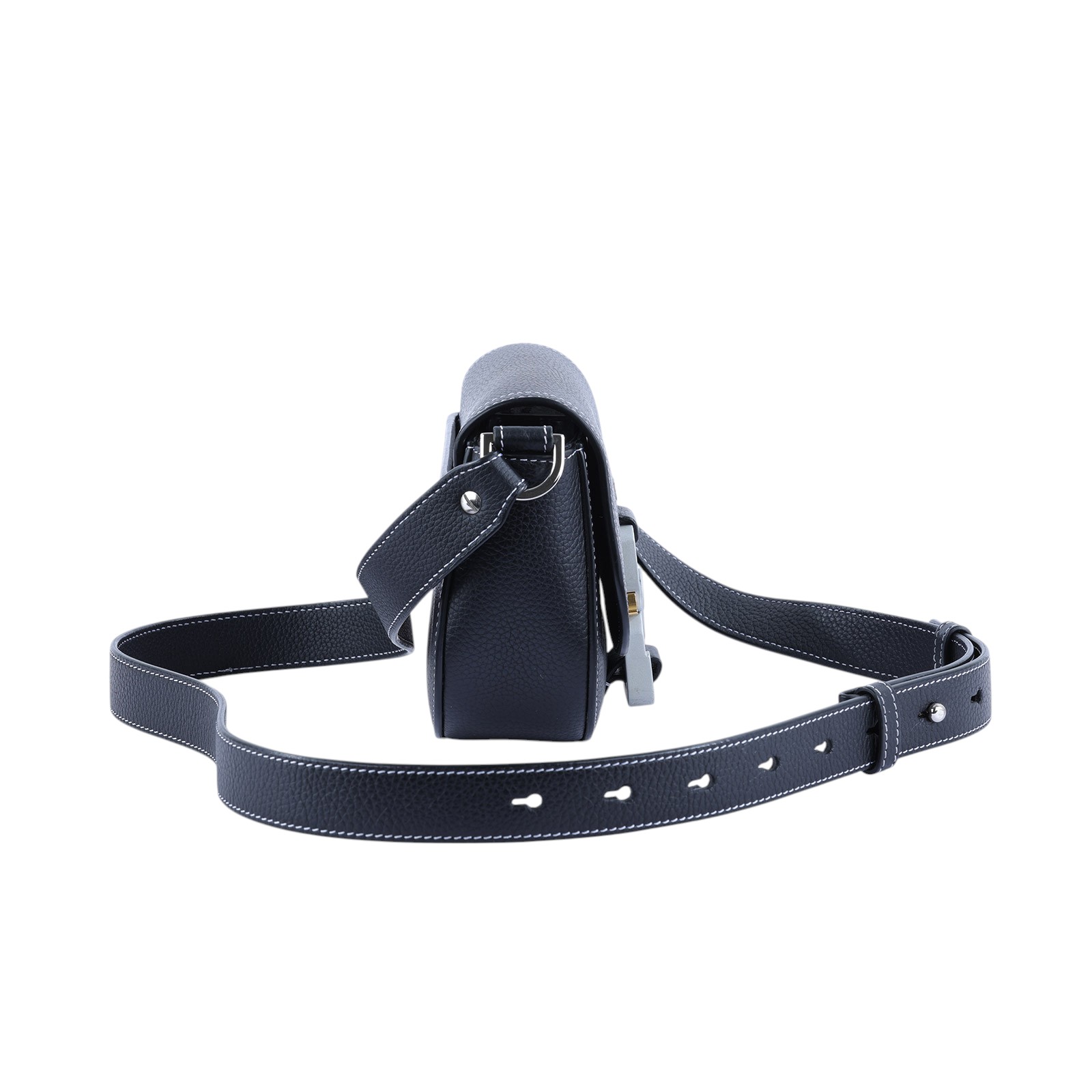 迪奧 CHRISTIAN DIOR Saddle 迷你 翻蓋 郵差包 2ADCA435YKK 黑Saddle迷你翻蓋郵差包 原廠盒子/防塵袋/購買證明