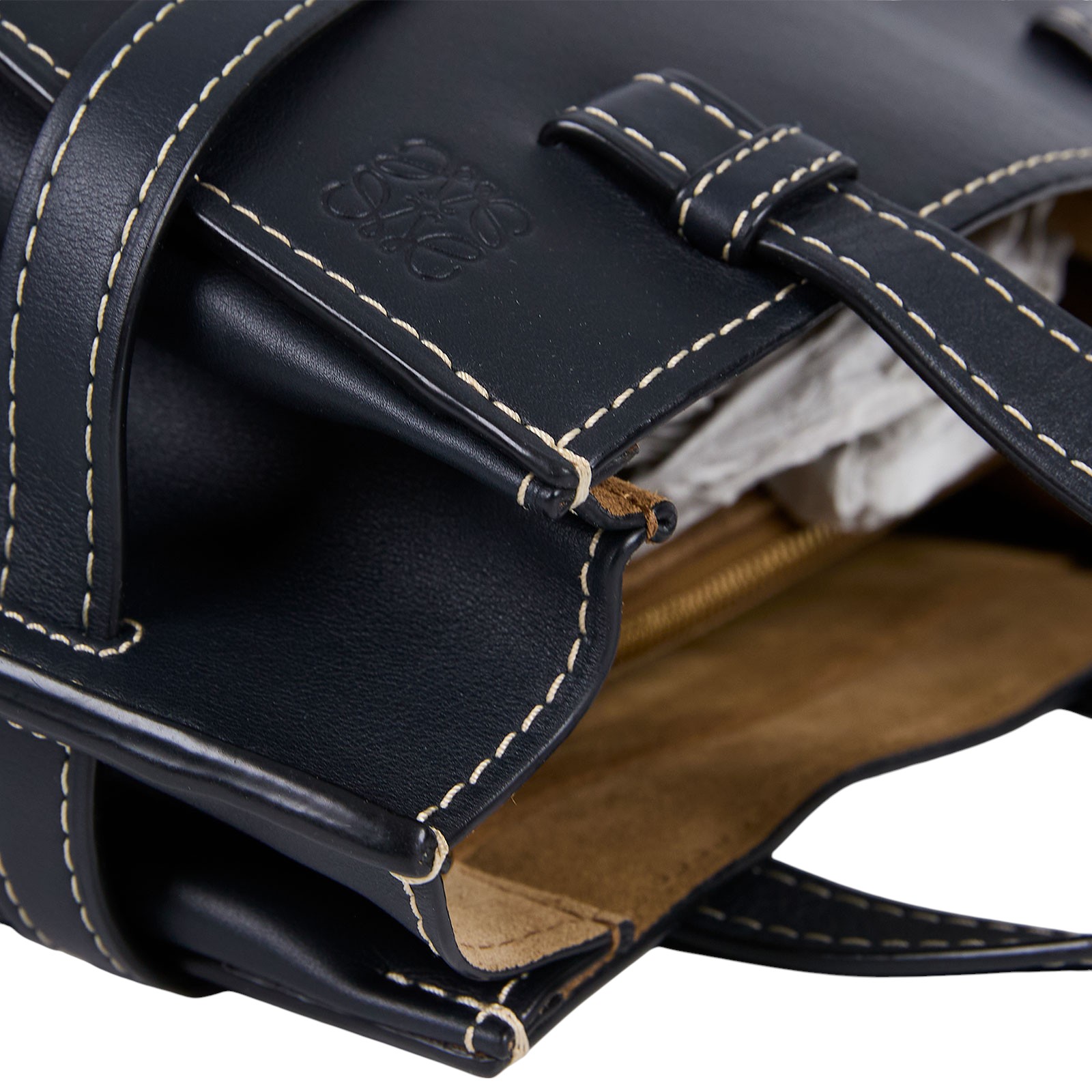 羅意威 LOEWE Gate Top Handle 手提包 321.12.U61 黑皮革GATE TOP HANDLE 無附屬品