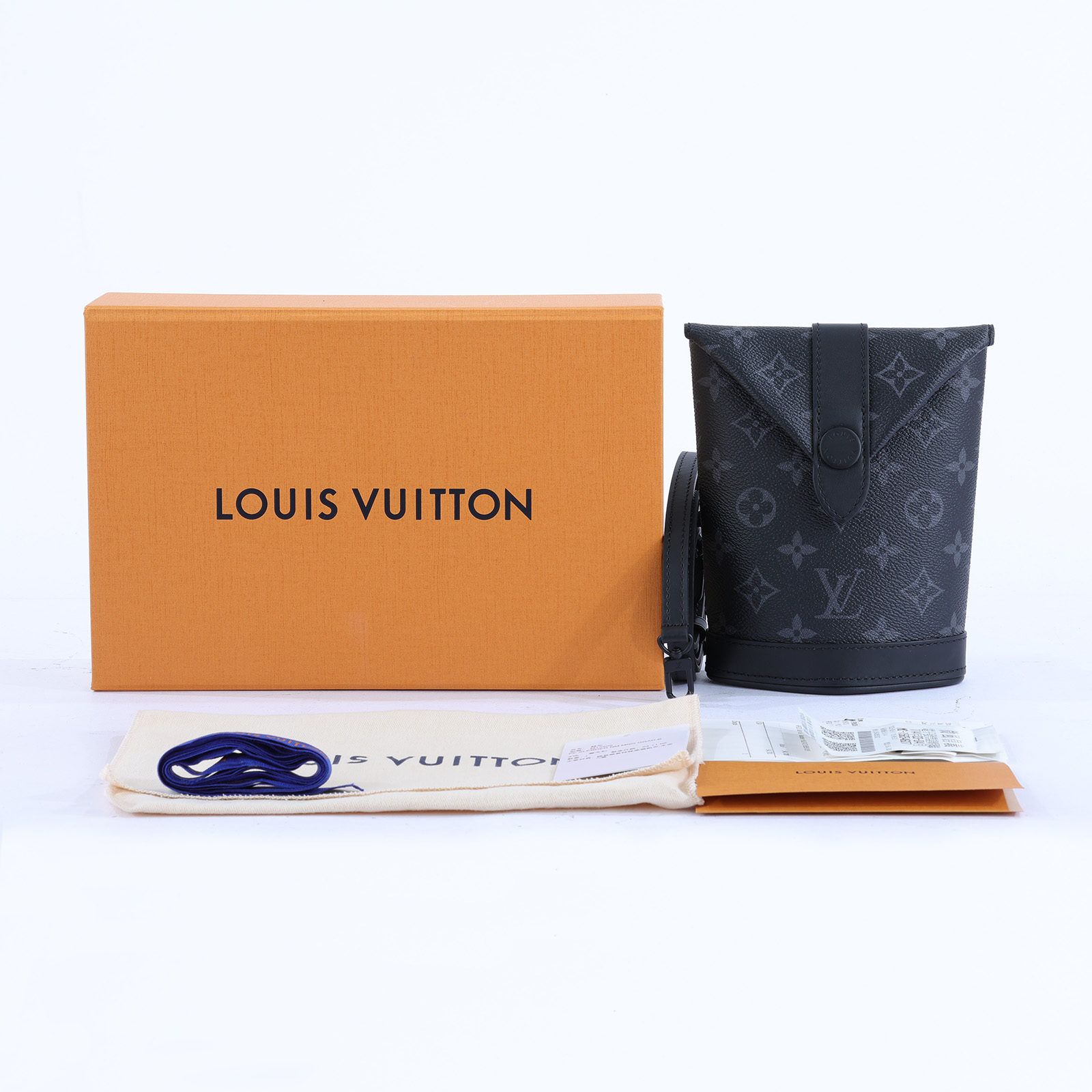 路易威登 LOUIS VUITTON Envelope Pouch 隨身包 M11613 晶片款 黑原花Envelope Pouch 防塵袋/原廠盒子/購買證明