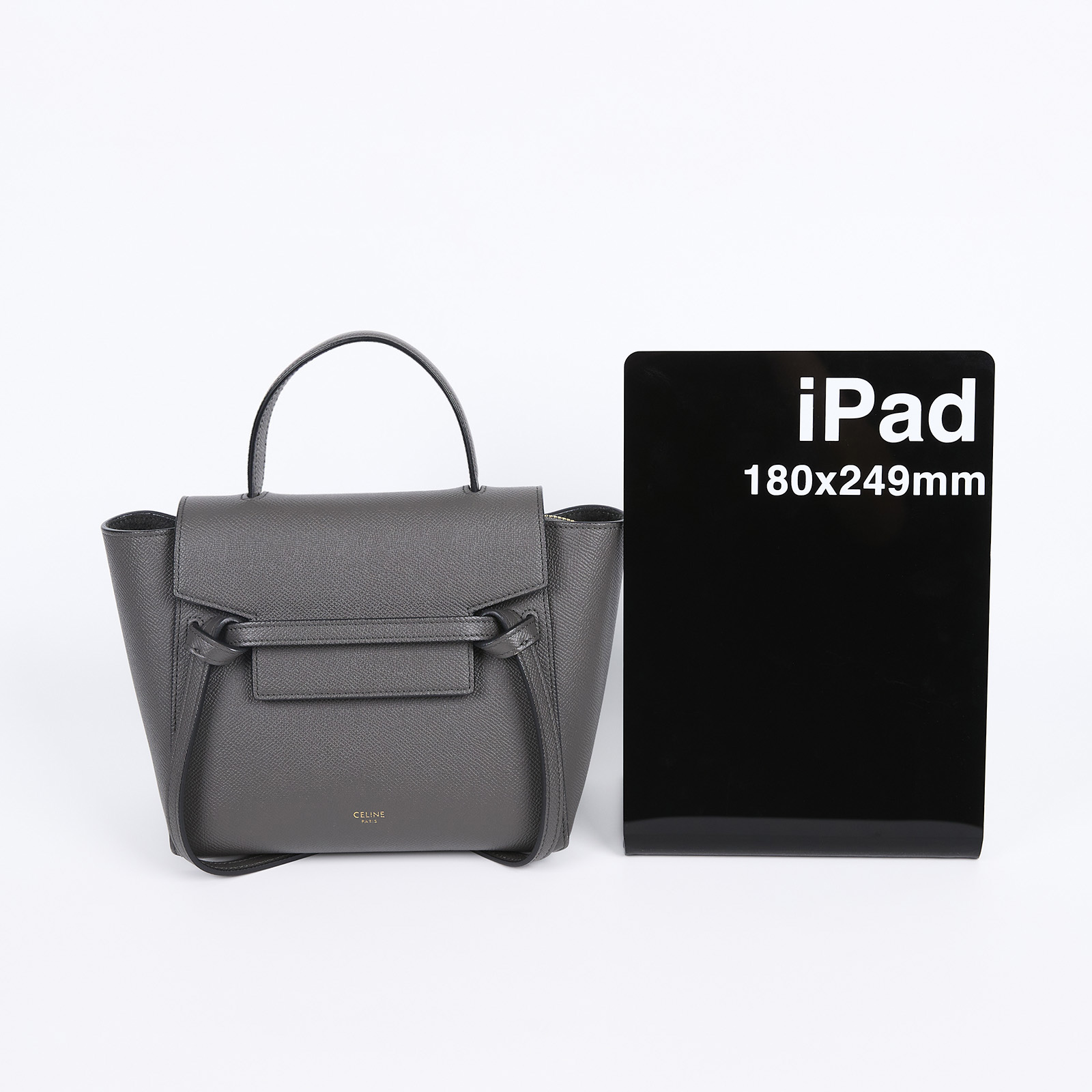 思琳 CELINE 珠地小牛皮 袖珍型 Belt 手袋 189003ZVA 鐵灰 BELT BAG鯰魚包NANO 防塵袋/購買證明
