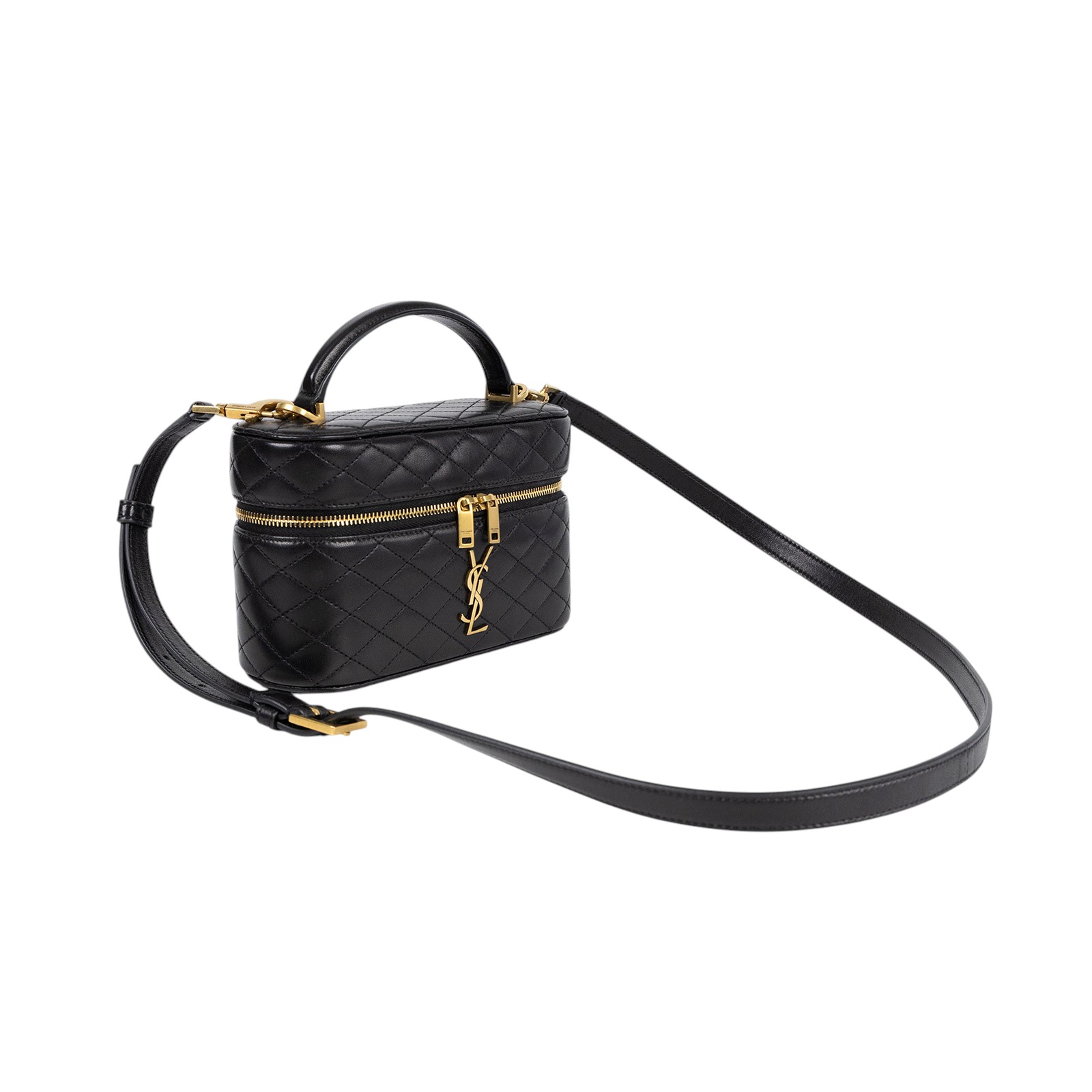 聖羅蘭 YSL SAINT LAURENT Gaby Vanity Bbag 小羊皮 肩帶 手拿包 7667311EL07  防塵袋/原廠盒子