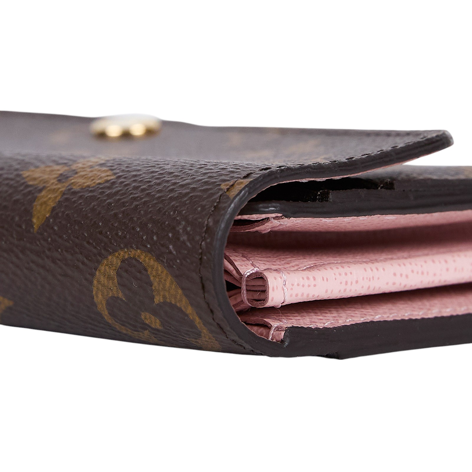 路易威登 LOUIS VUITTON Sarah 錢包 口蓋長夾 芭蕾粉色 M62235 晶片款 棕原花SARAH釦式長夾 防塵袋/原廠盒子