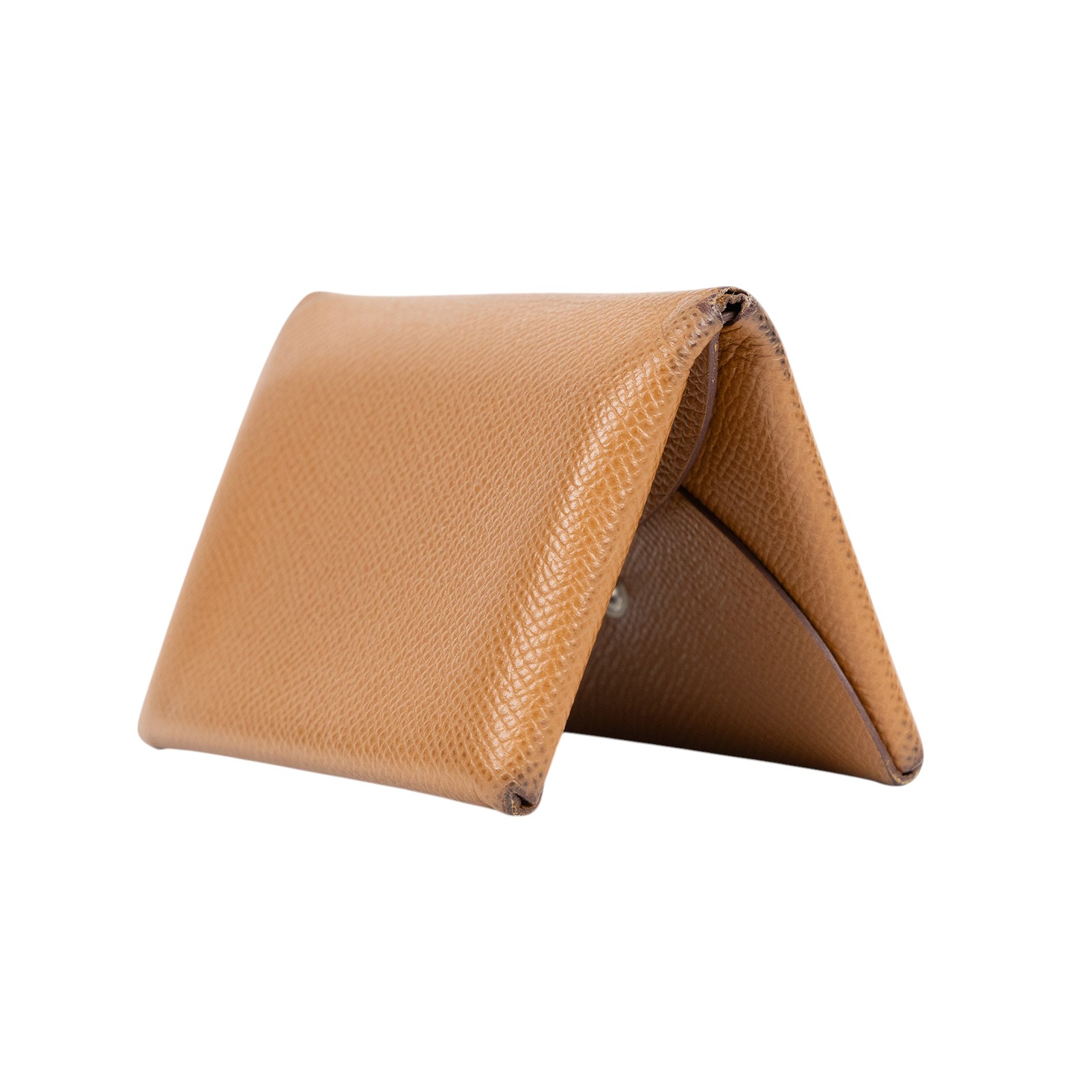 愛馬仕 Hermès Calvi Duo 卡包 CALD Z刻 金棕CALVI DUO 原廠盒子