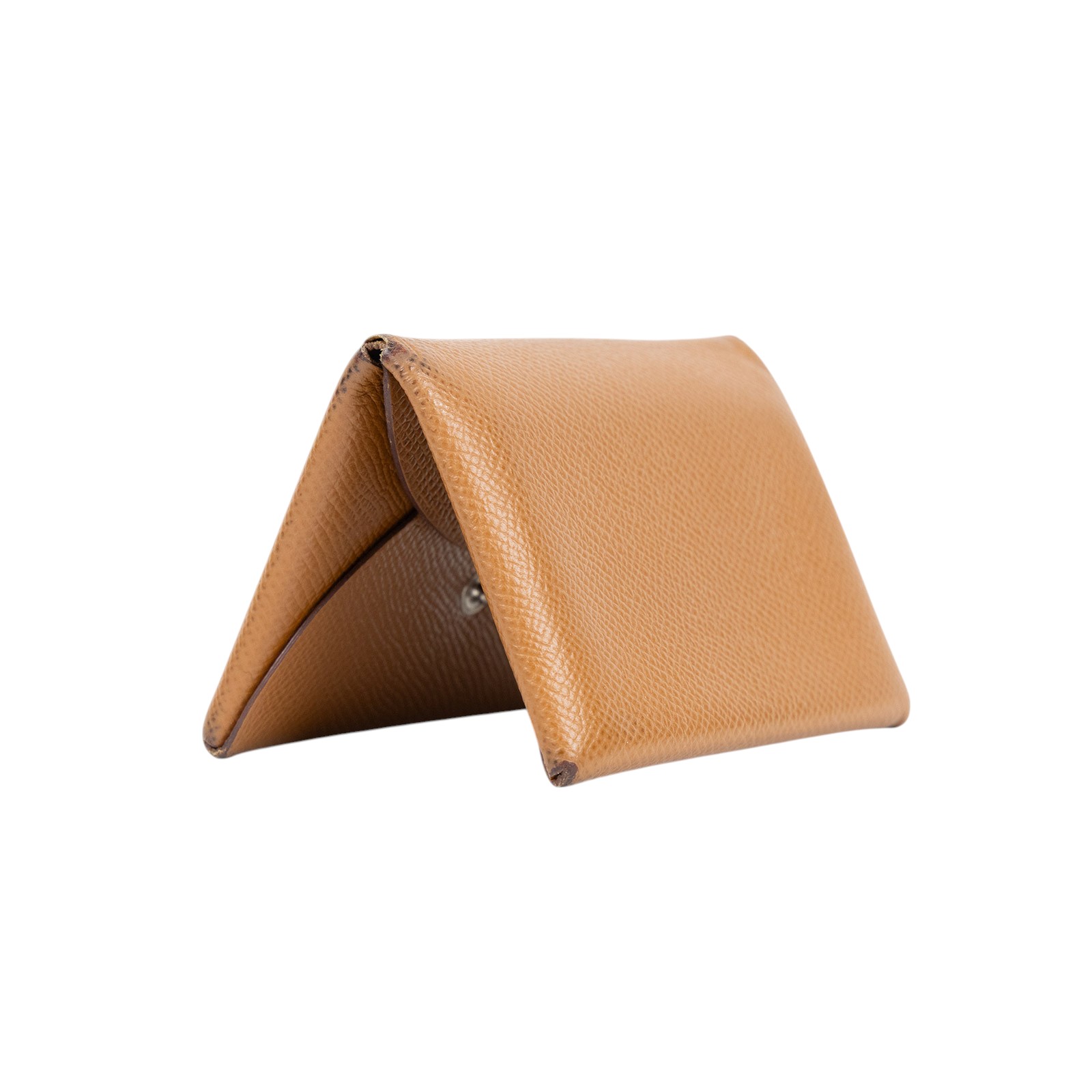 愛馬仕 Hermès Calvi Duo 卡包 CALD Z刻 金棕CALVI DUO 原廠盒子