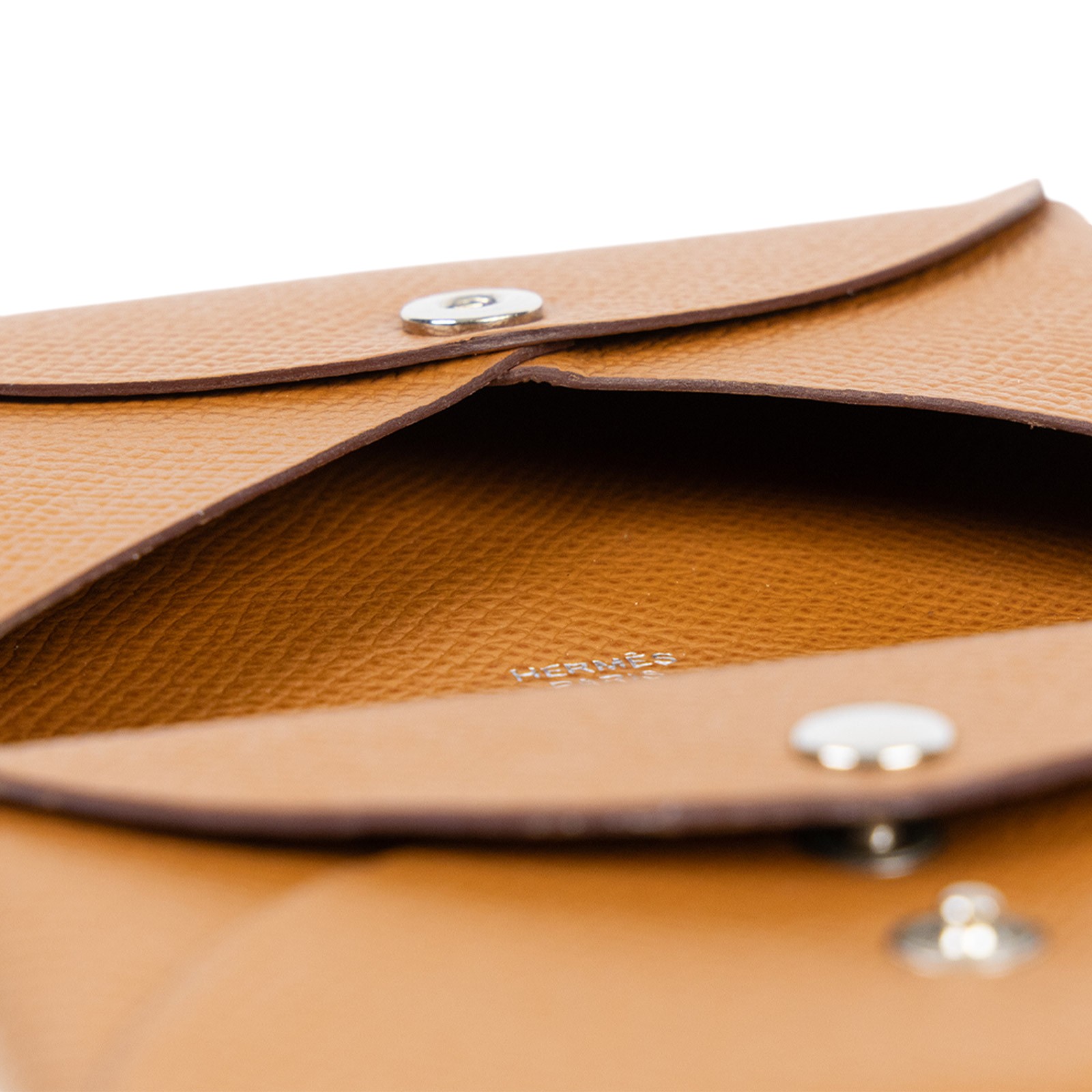 愛馬仕 Hermès Calvi Duo 卡包 CALD Z刻 金棕CALVI DUO 原廠盒子