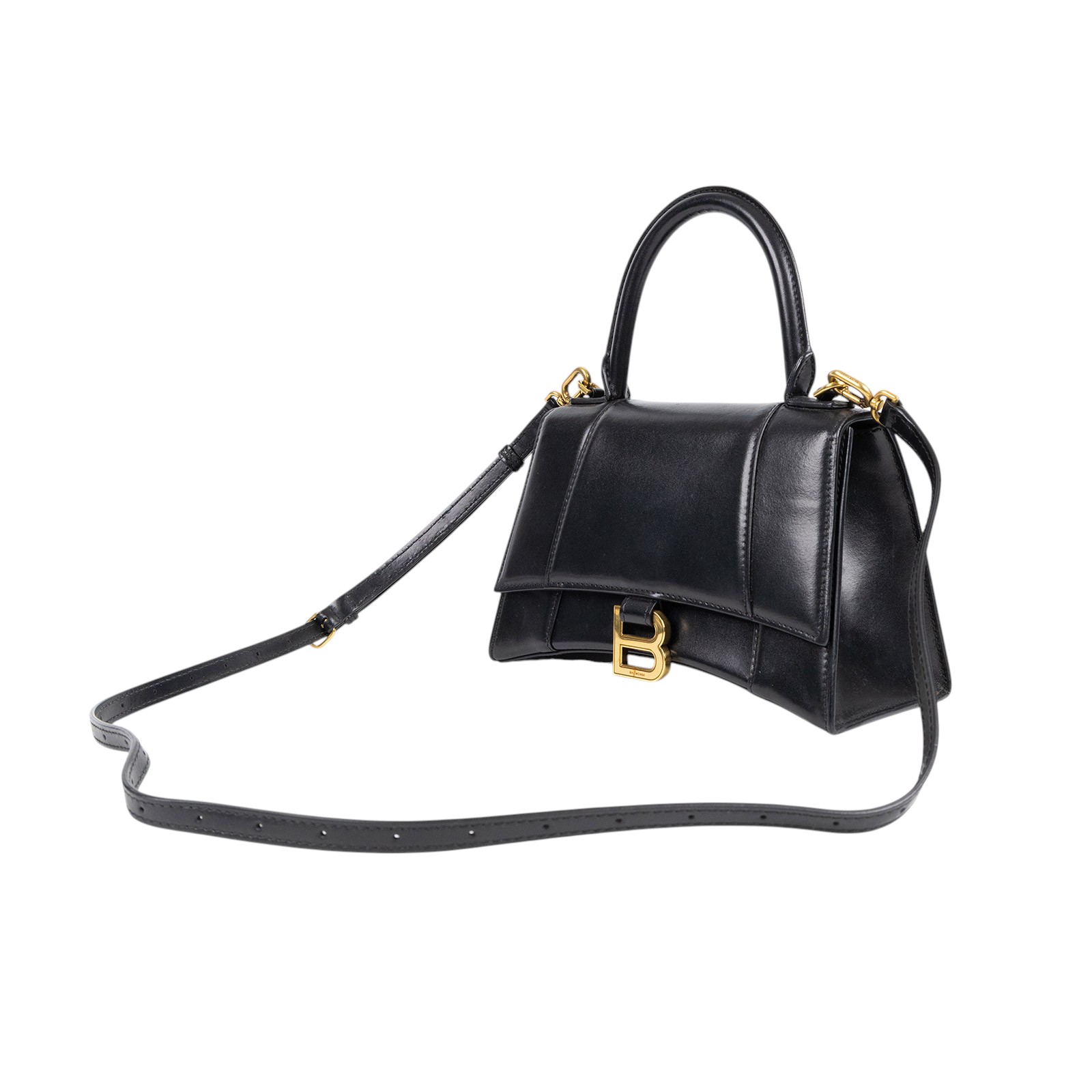巴黎世家 BALENCIAGA Hourglass 手提包 小型 5935461QJ4M 黑沙漏包 HOURGLASS 防塵袋