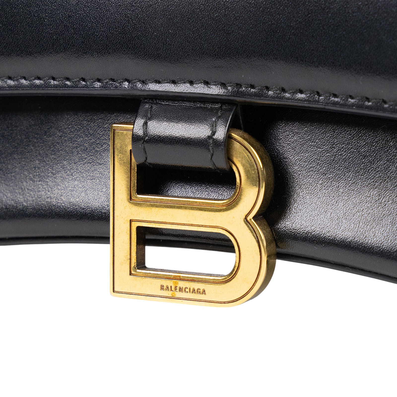 巴黎世家 BALENCIAGA Hourglass 手提包 小型 5935461QJ4M 黑沙漏包 HOURGLASS 防塵袋