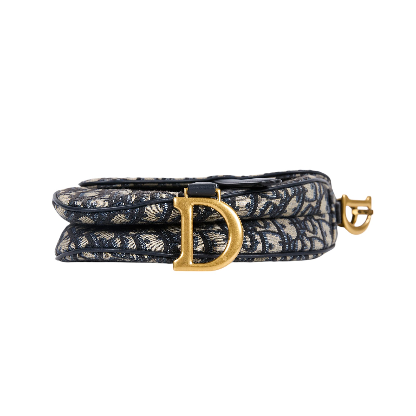 迪奧 CHRISTIAN DIOR Saddle 迷你 馬鞍包 手提 肩背包 藍色 緹花 M0456CTZQ  防塵袋/原廠盒子/保證卡