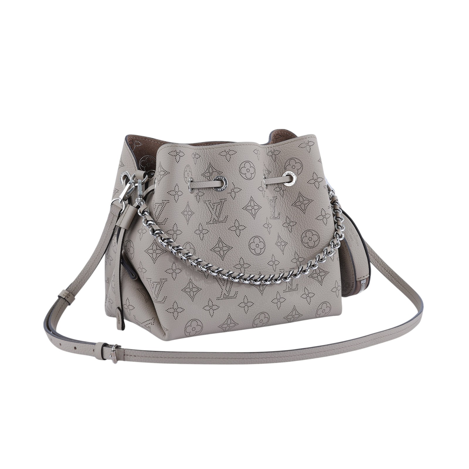 路易威登 LOUIS VUITTON Bella 水桶袋 手提包 灰色 M57201 晶片款 灰原花Bella Mahina水桶包 防塵袋/原廠盒子/購買證明